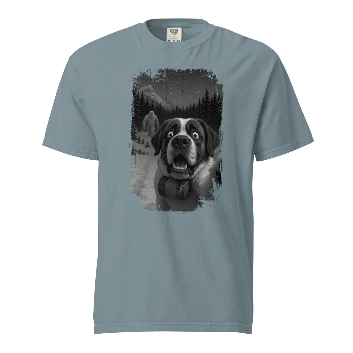 Abominable Snowman Saint Bernard Selfie T-shirt - Lucy + Norman