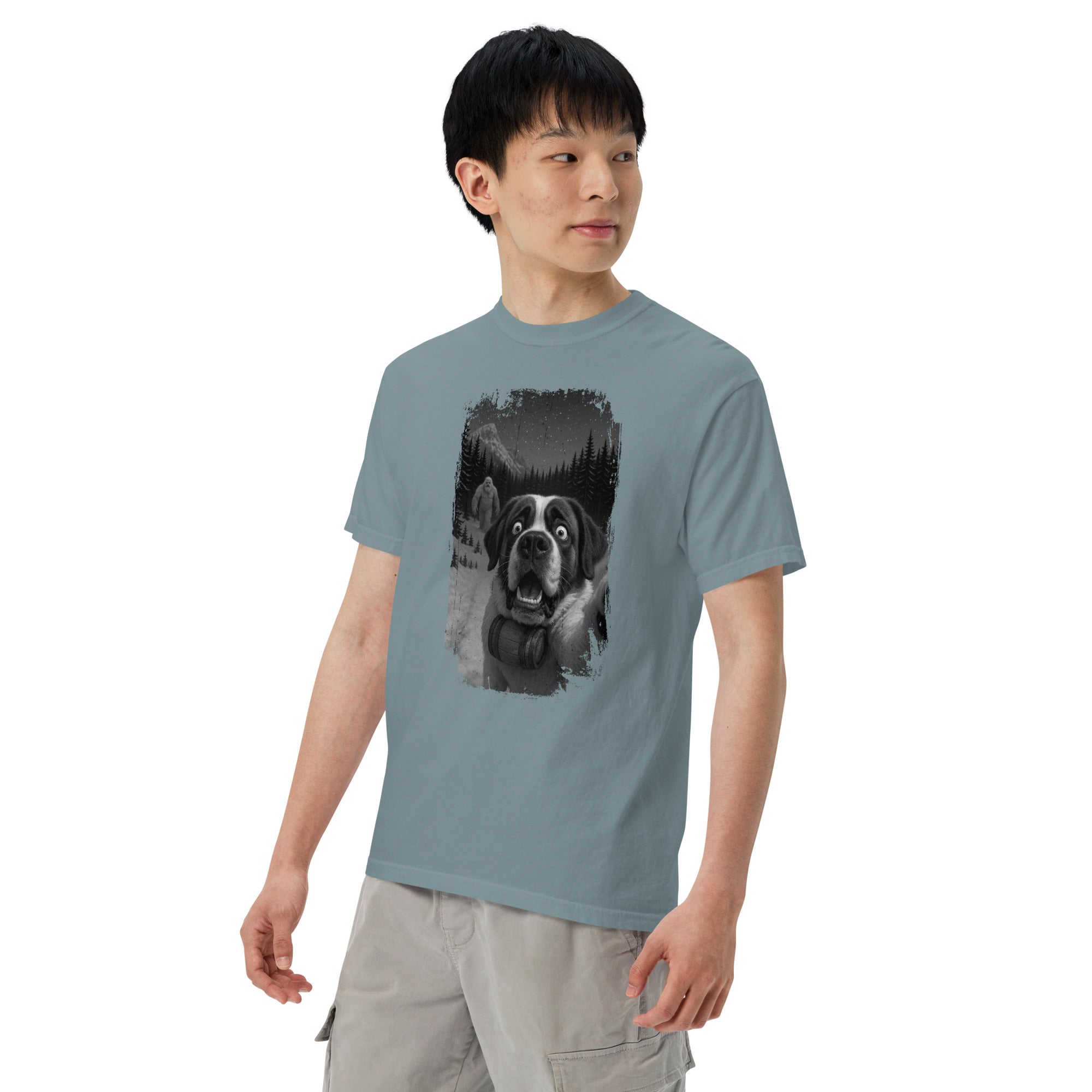 Abominable Snowman Saint Bernard Selfie T-shirt - Lucy + Norman