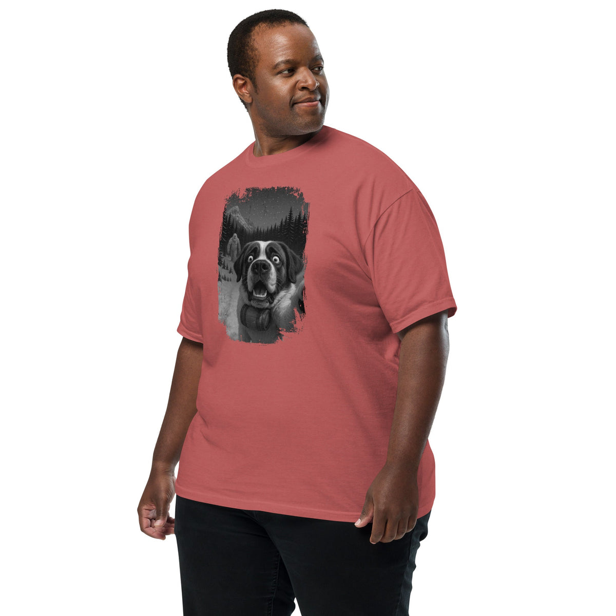 Abominable Snowman Saint Bernard Selfie T-shirt - Lucy + Norman