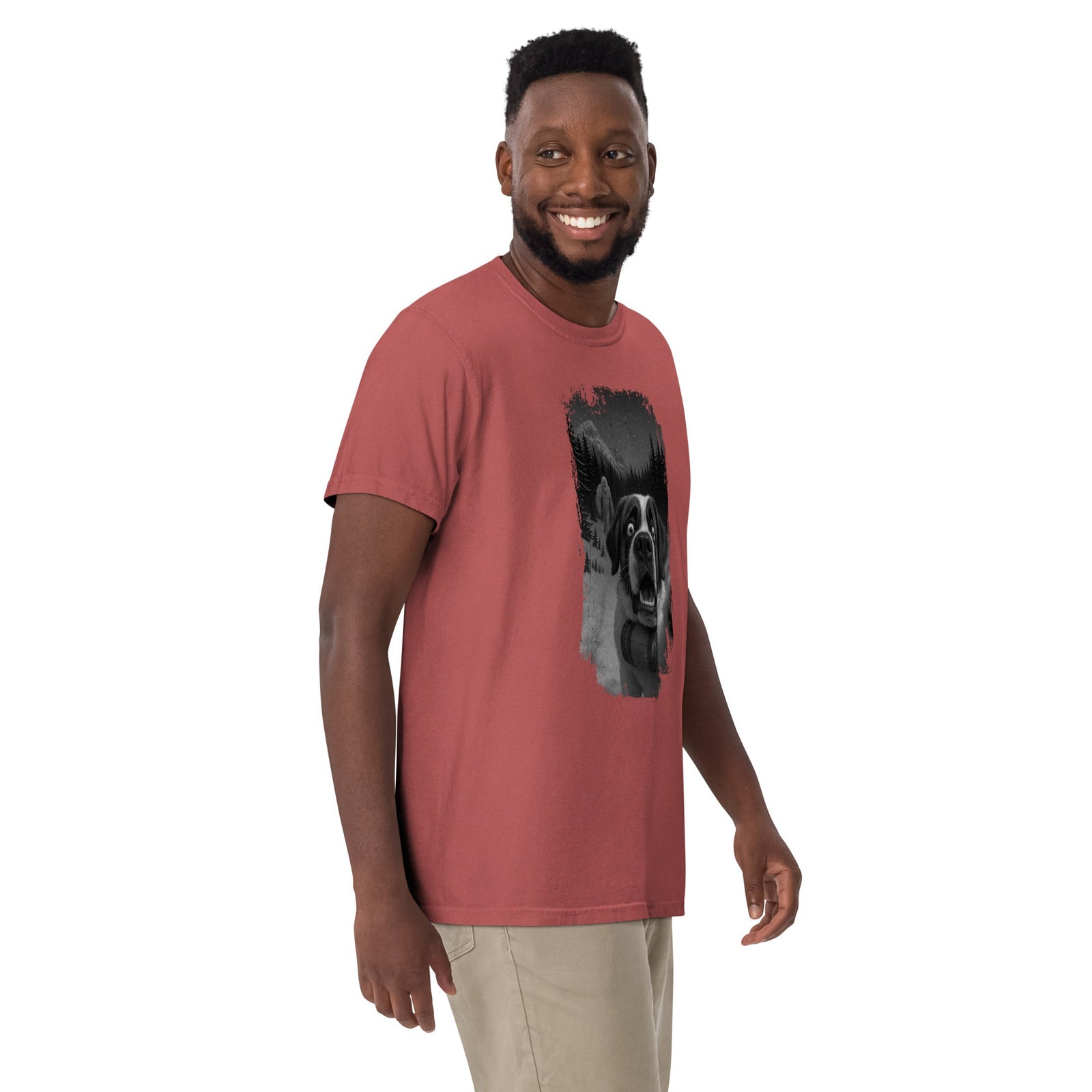 Abominable Snowman Saint Bernard Selfie T-shirt - Lucy + Norman