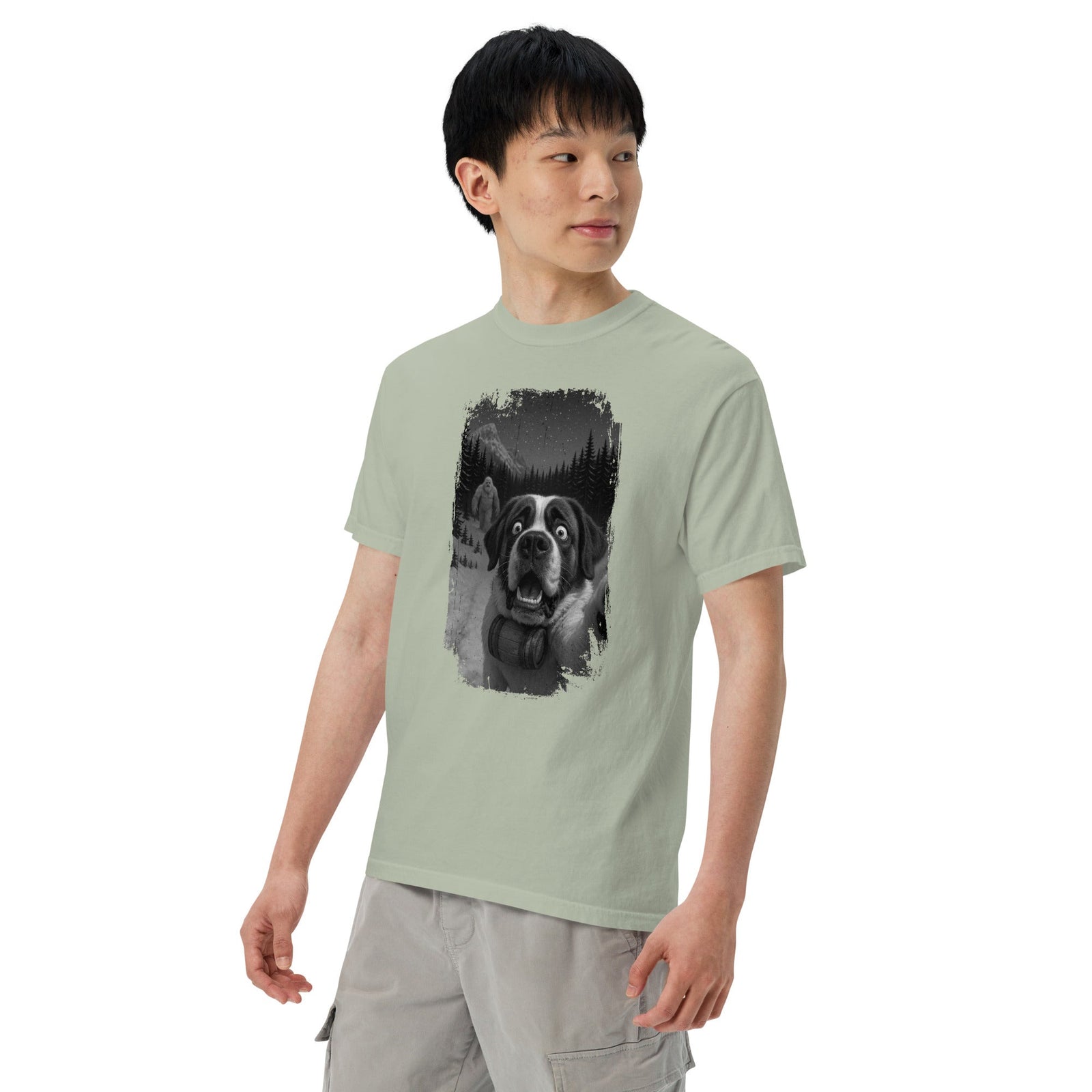 Abominable Snowman Saint Bernard Selfie T-shirt - Lucy + Norman