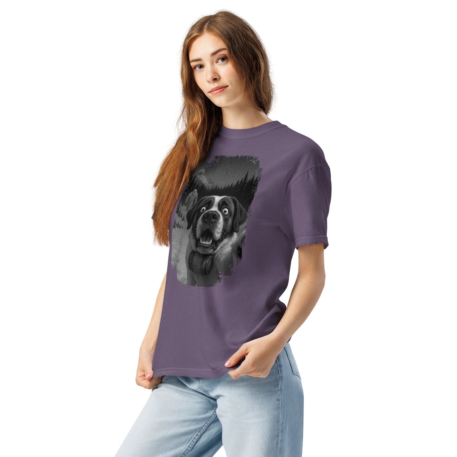 Abominable Snowman Saint Bernard Selfie T-shirt - Lucy + Norman
