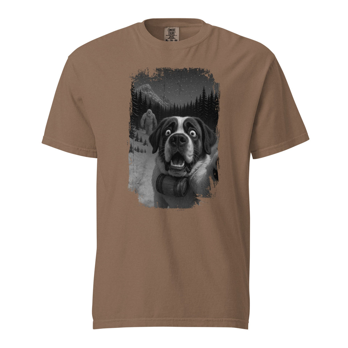 Abominable Snowman Saint Bernard Selfie T-shirt - Lucy + Norman