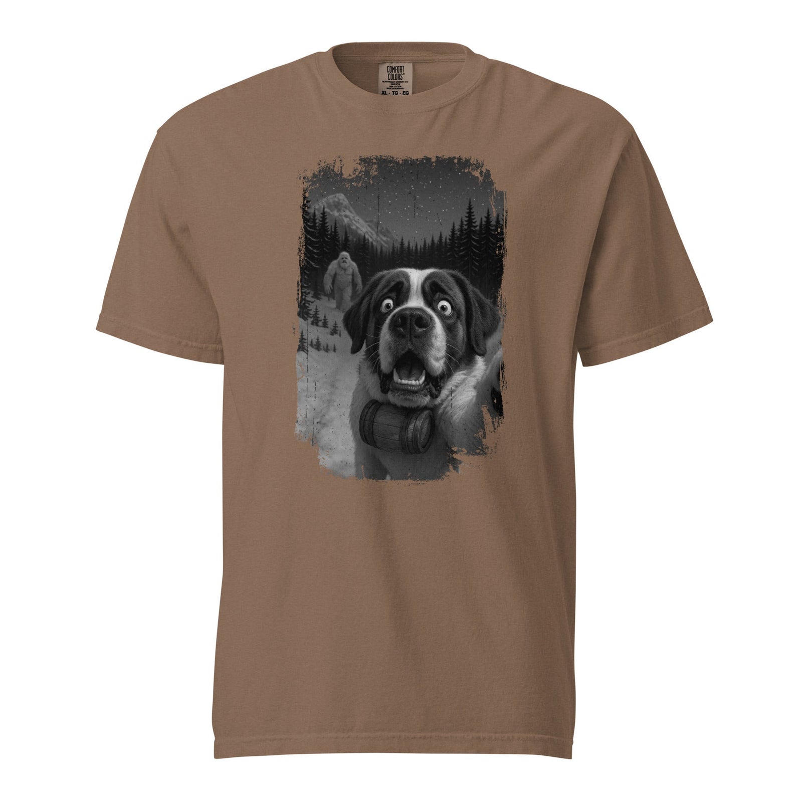 Abominable Snowman Saint Bernard Selfie T-shirt - Lucy + Norman