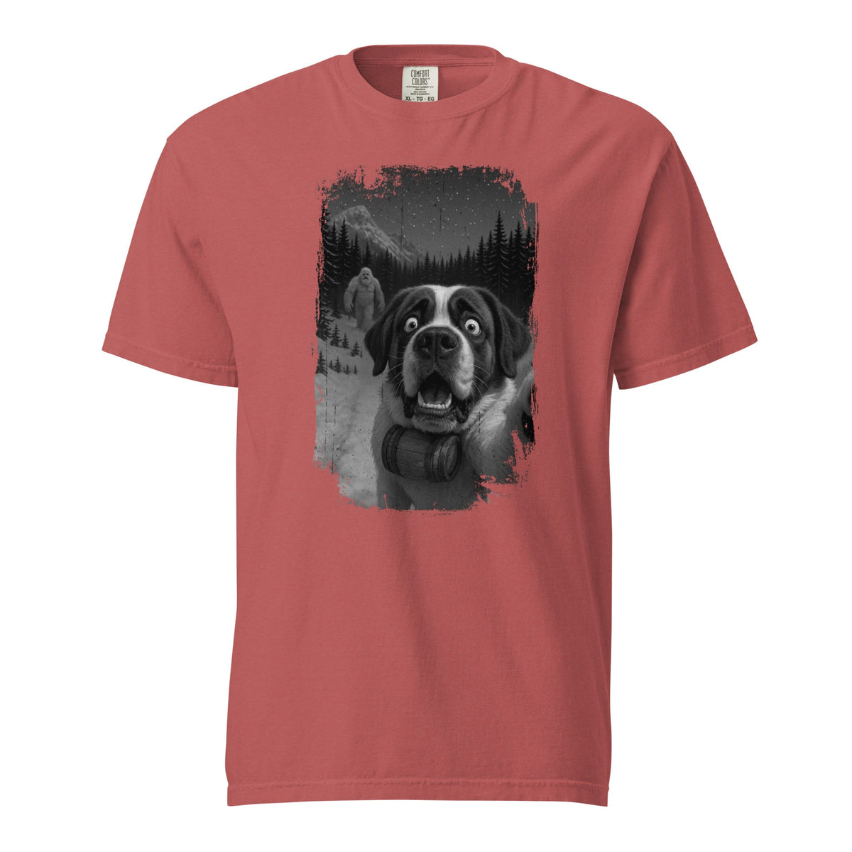 Abominable Snowman Saint Bernard Selfie T-shirt - Lucy + Norman