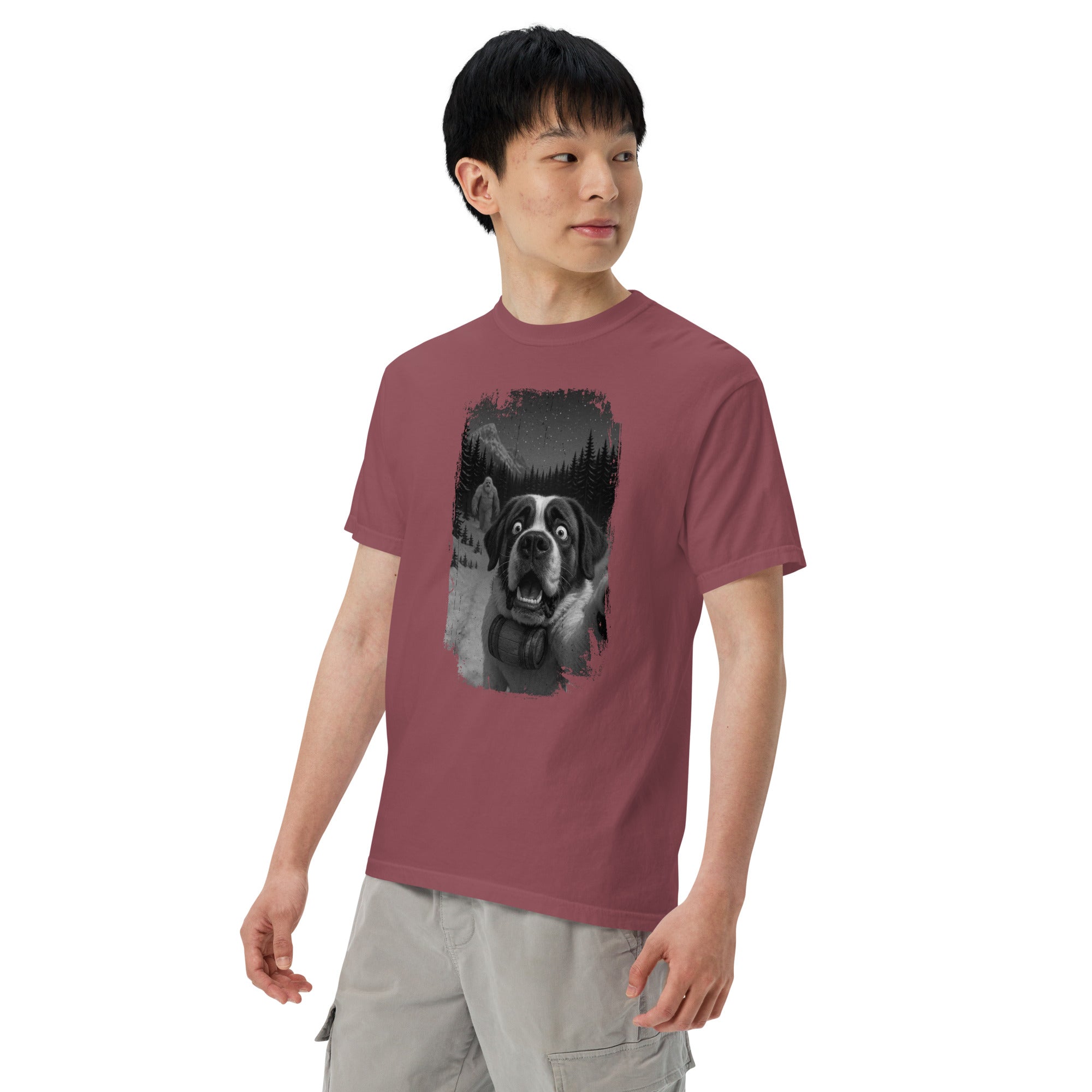 Abominable Snowman Saint Bernard Selfie T-shirt - Lucy + Norman