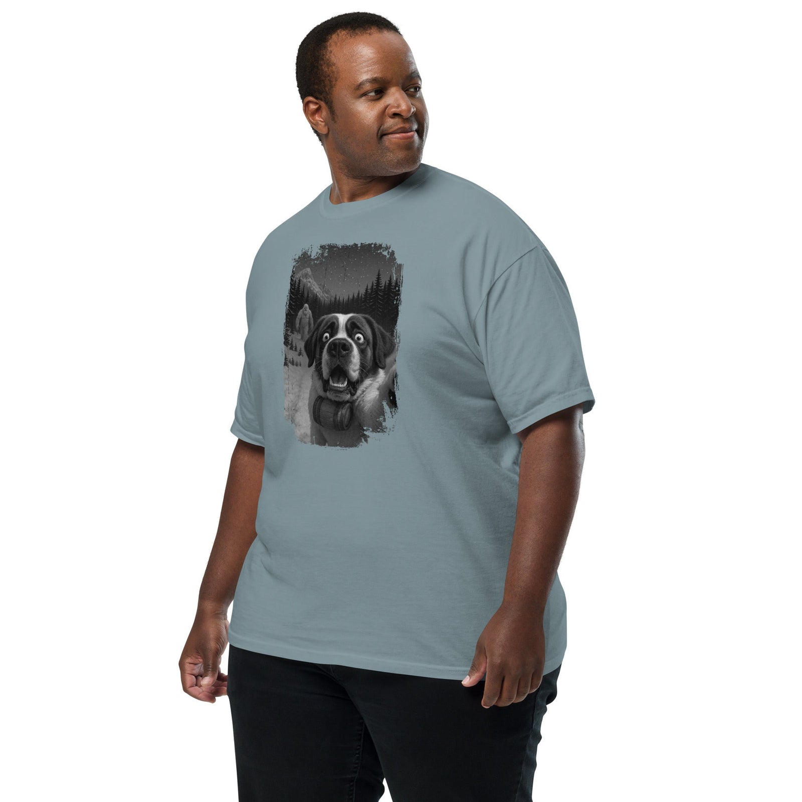 Abominable Snowman Saint Bernard Selfie T-shirt - Lucy + Norman