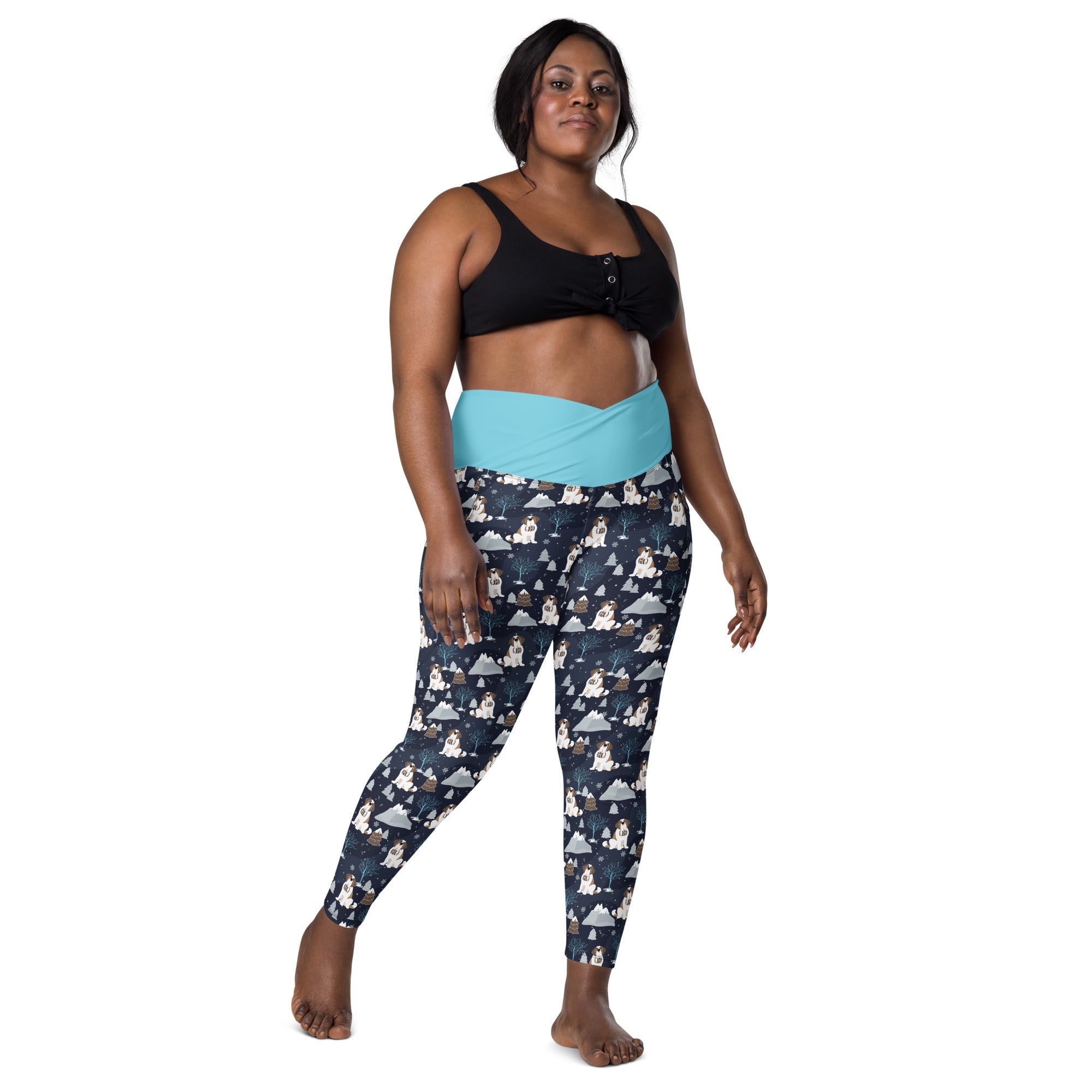 Alpine Chill Crossover Leggings with Pockets - Lucy + Norman