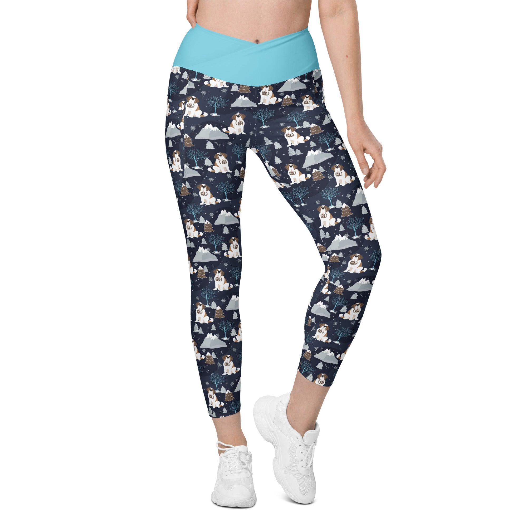 Alpine Chill Crossover Leggings with Pockets - Lucy + Norman