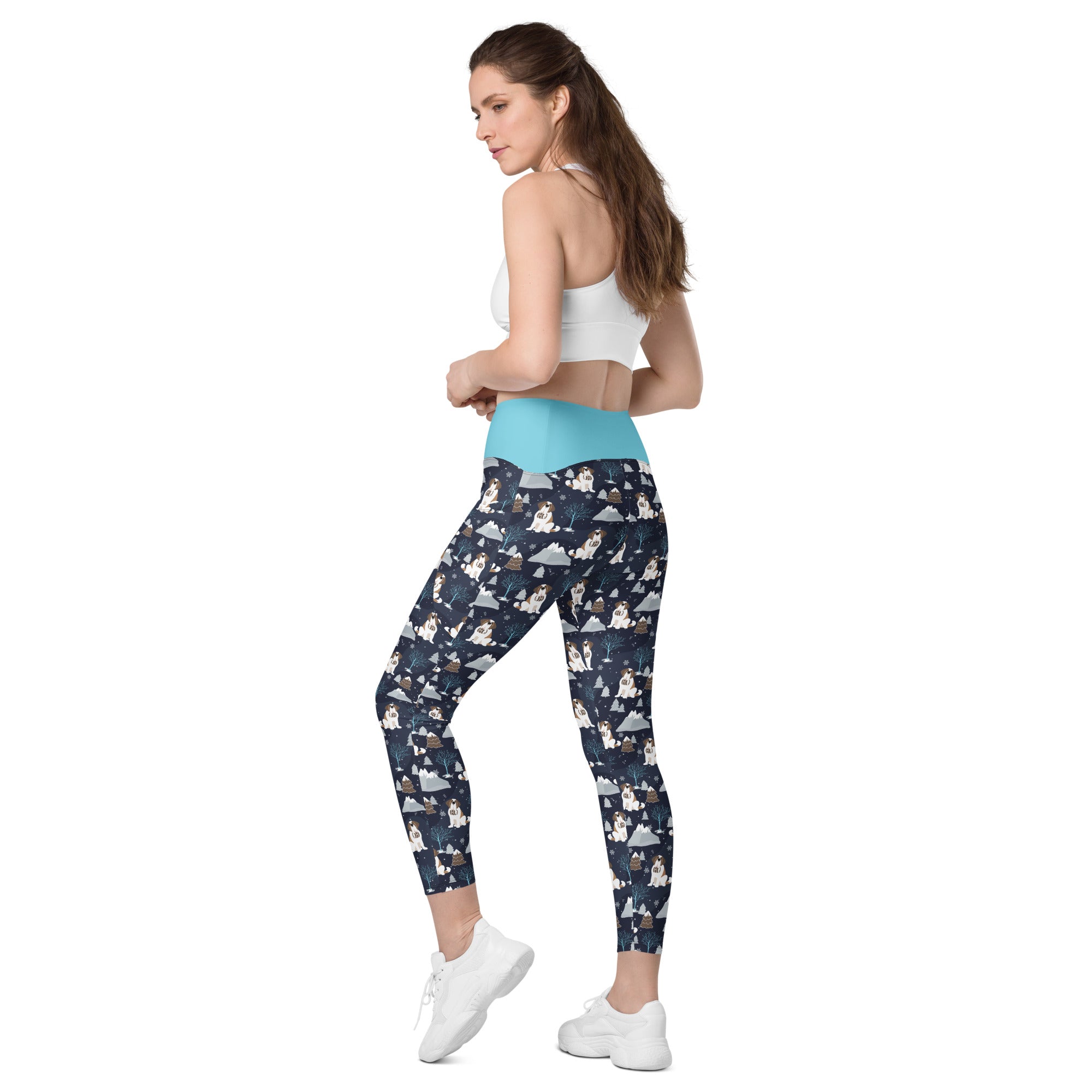 Alpine Chill Crossover Leggings with Pockets - Lucy + Norman