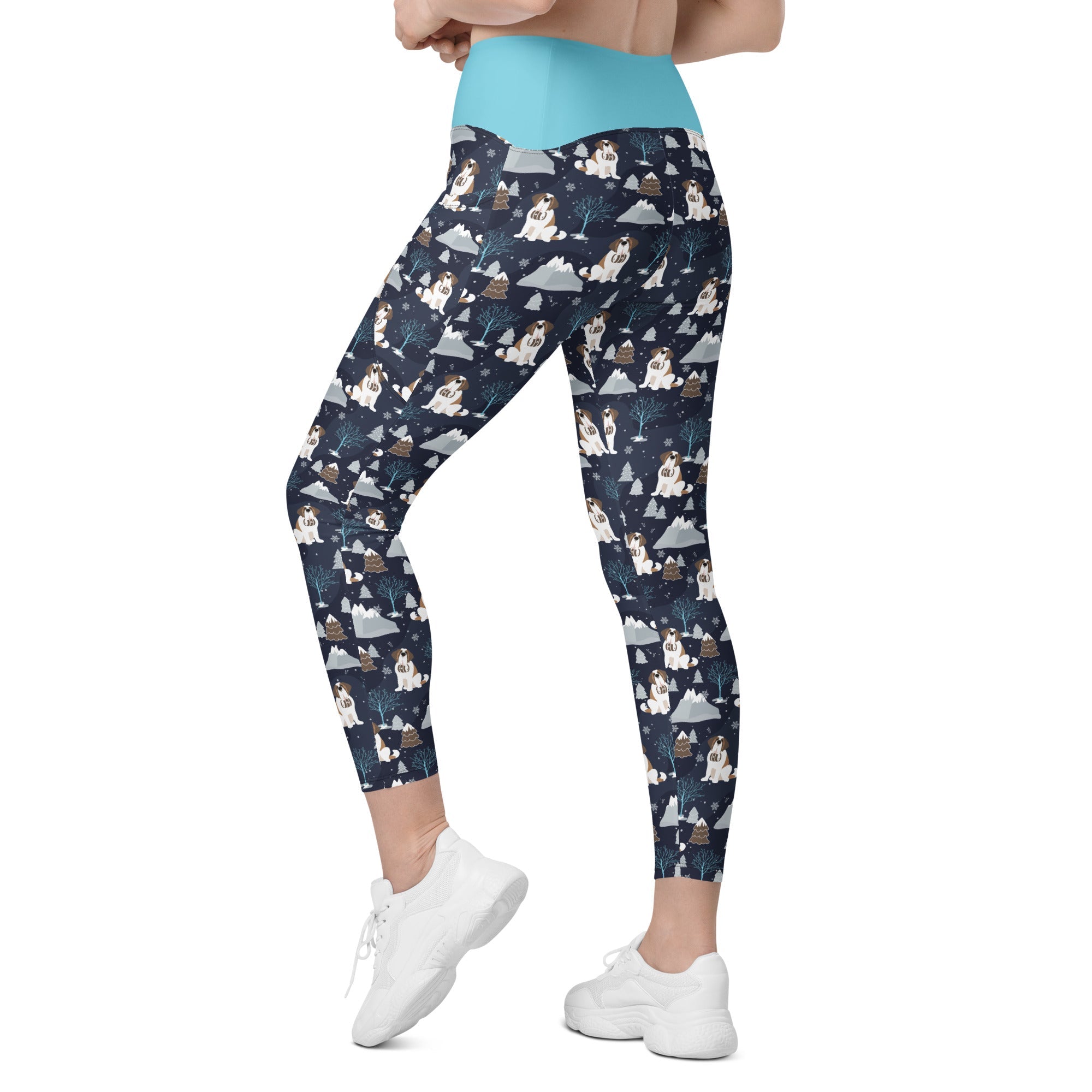 Alpine Chill Crossover Leggings with Pockets - Lucy + Norman