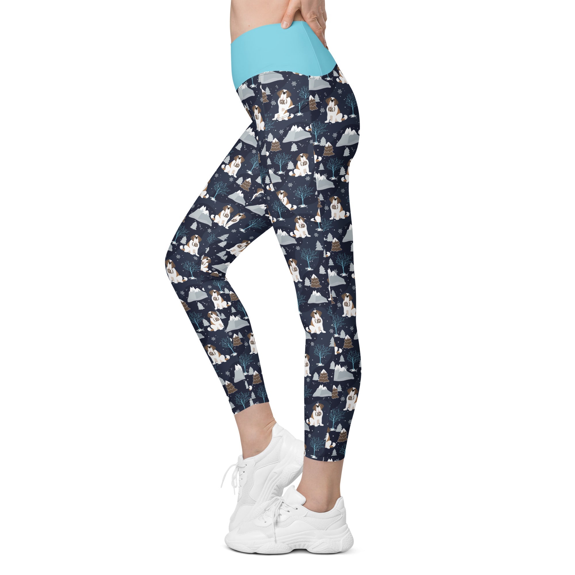 Alpine Chill Crossover Leggings with Pockets - Lucy + Norman