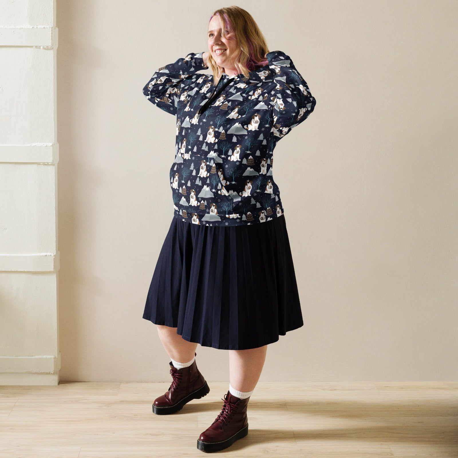 Alpine Chill Saint Bernard Hoodie - Lucy + Norman