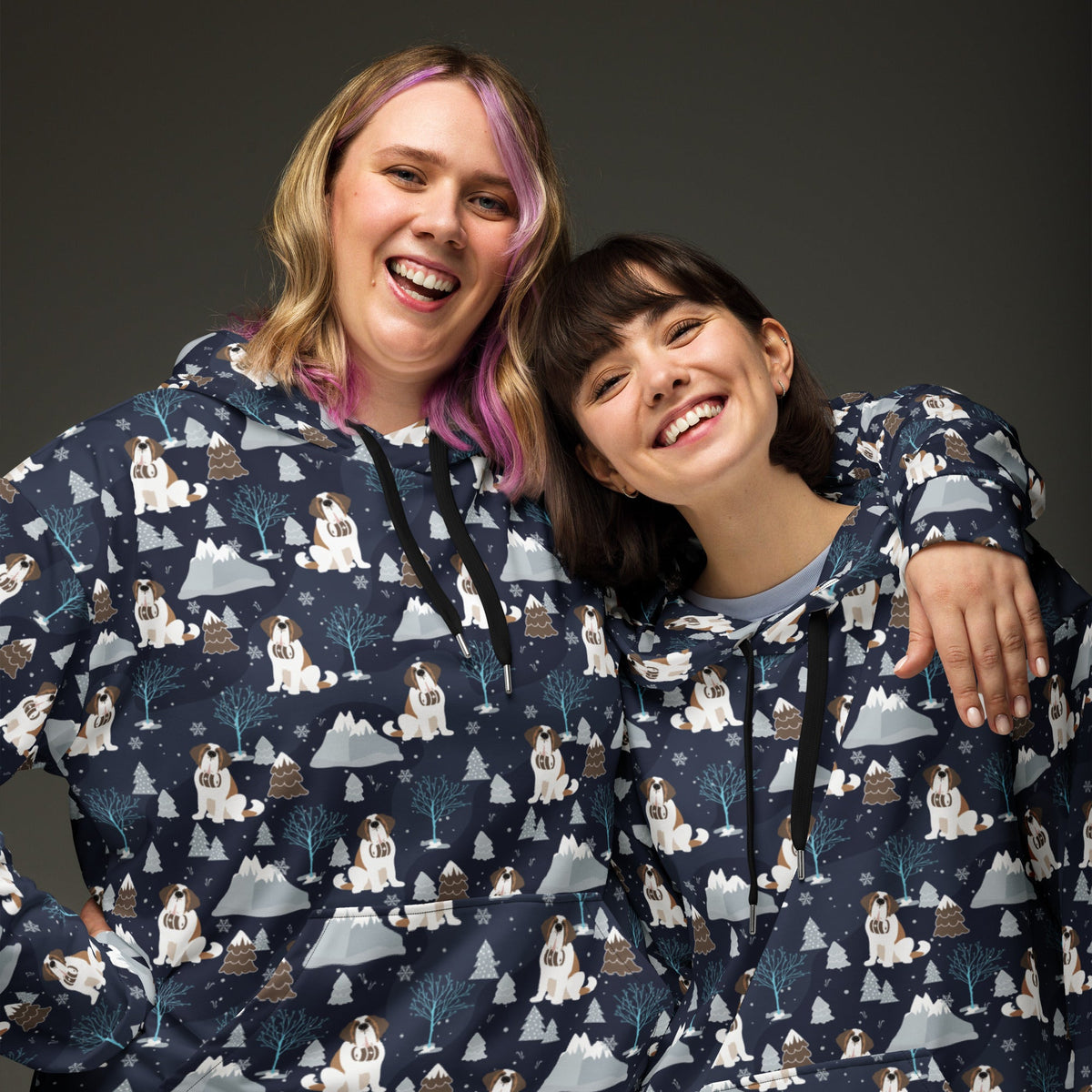 Alpine Chill Saint Bernard Hoodie - Lucy + Norman