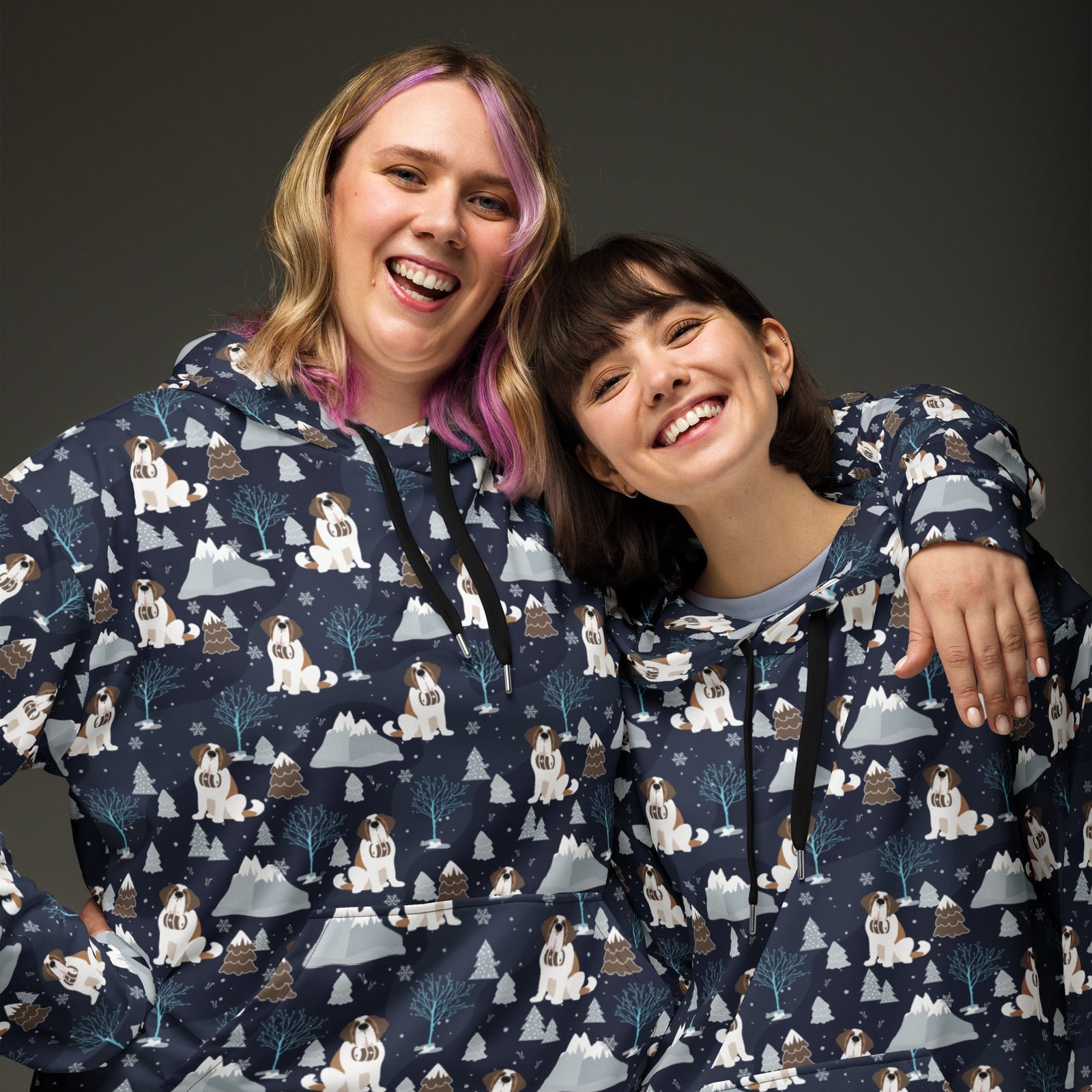 Alpine Chill Saint Bernard Hoodie - Lucy + Norman