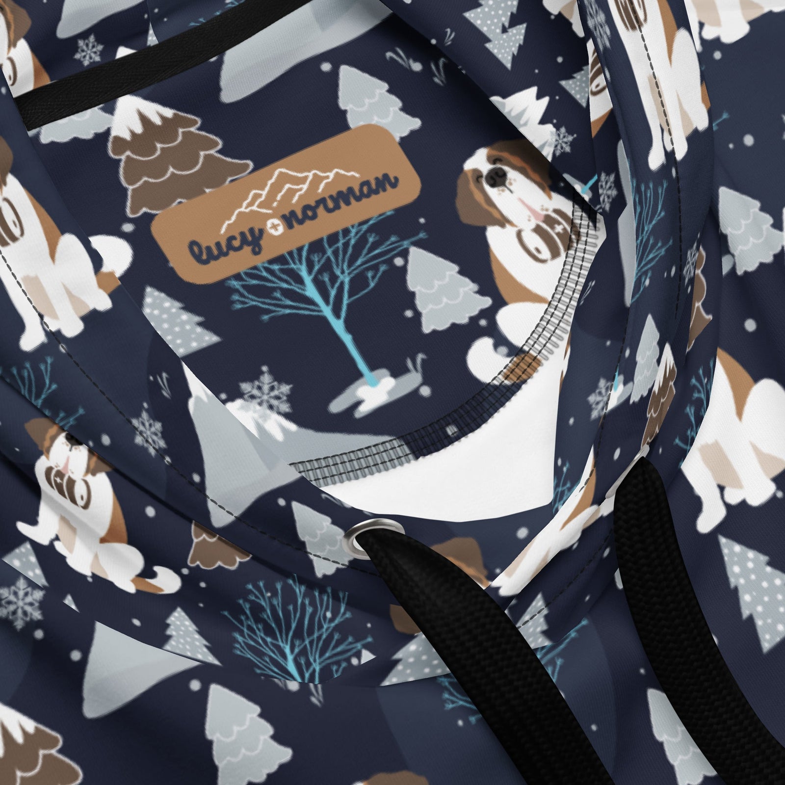 Alpine Chill Saint Bernard Hoodie - Lucy + Norman