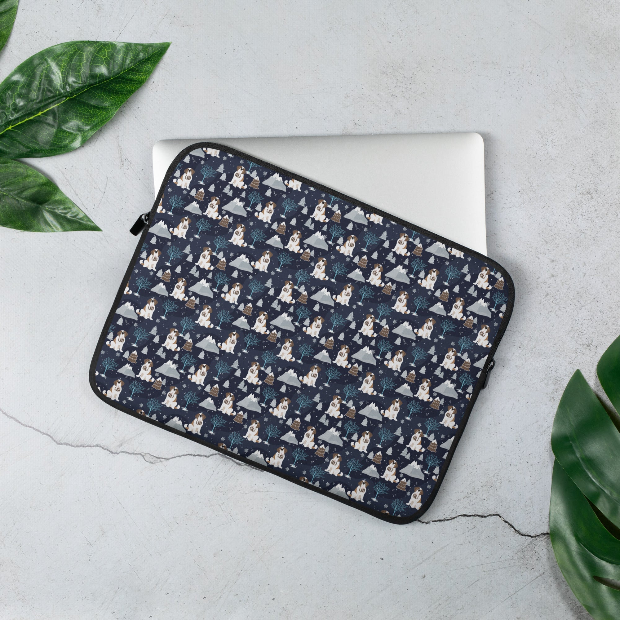 Alpine Chill Saint Bernard Laptop Sleeve - Lucy + Norman