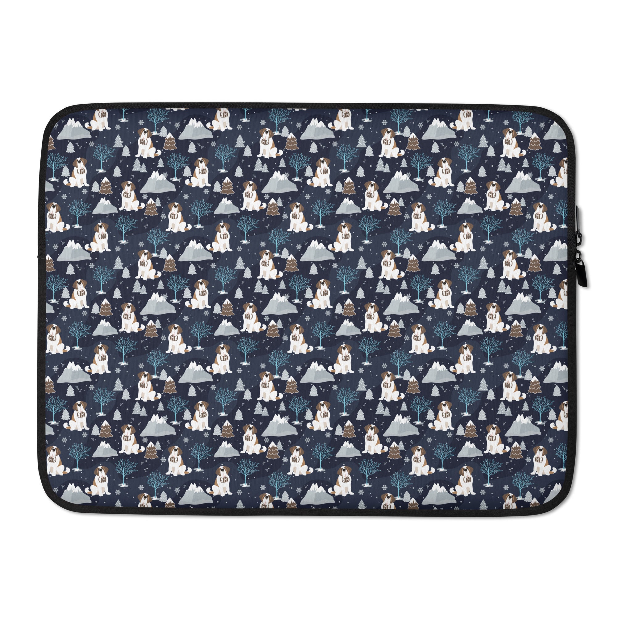 Alpine Chill Saint Bernard Laptop Sleeve