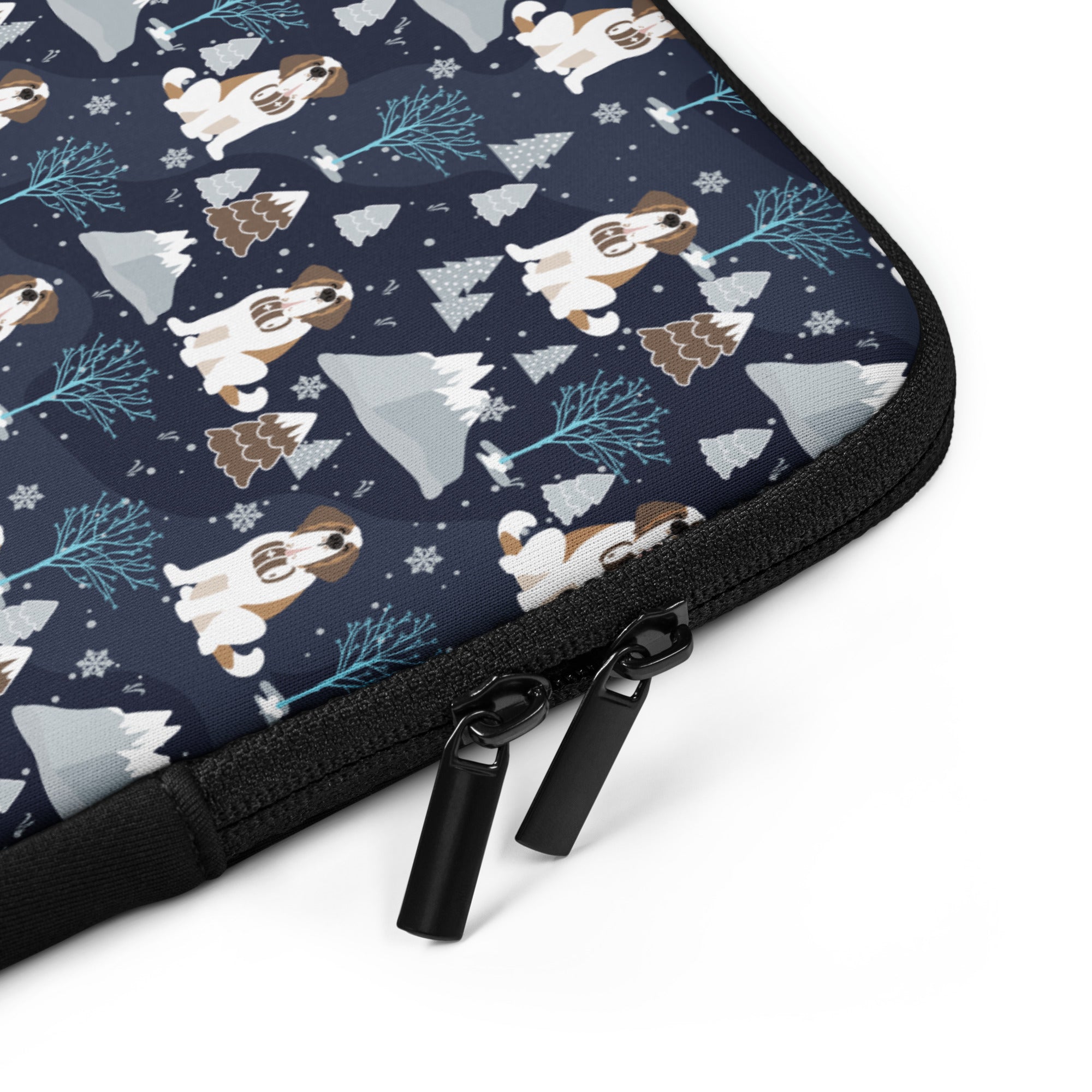Alpine Chill Saint Bernard Laptop Sleeve