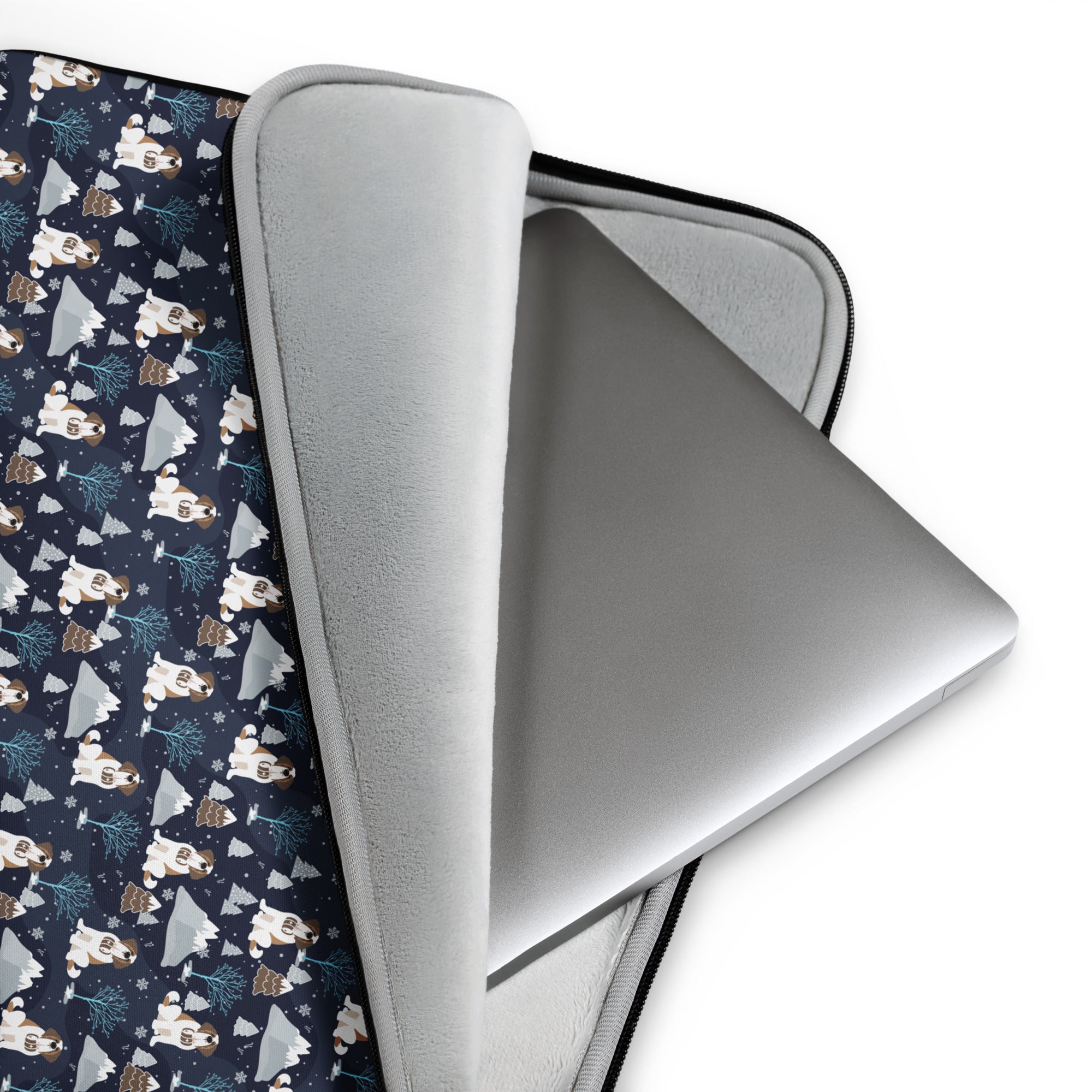 Alpine Chill Saint Bernard Laptop Sleeve