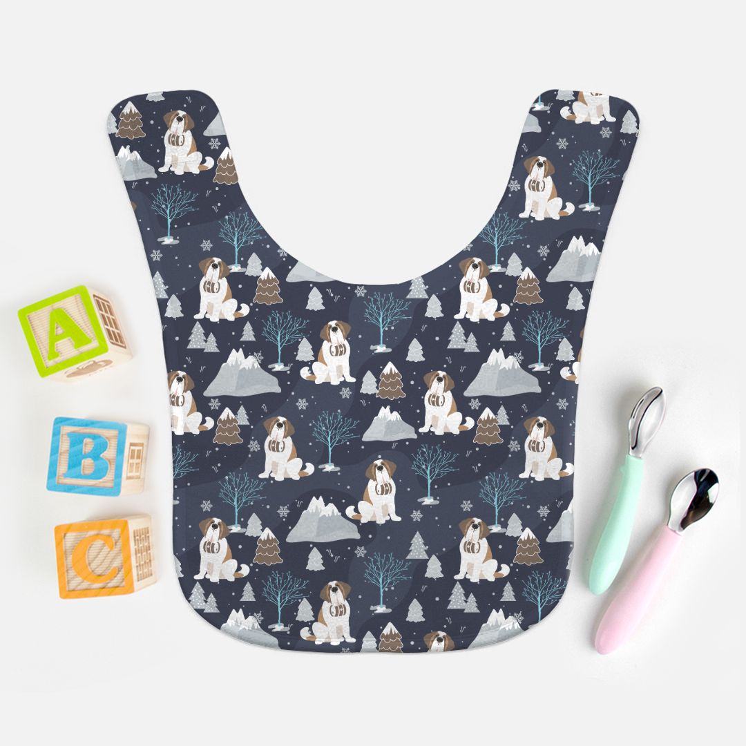 Alpine Chill St Bernard Baby Bib - Lucy + Norman