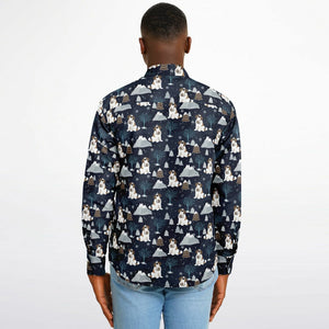 Alpine Chill St Bernard Long Sleeve Button Down Shirt - Lucy + Norman