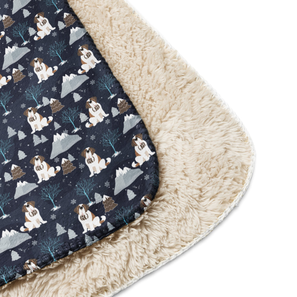Alpine Chill St Bernard Sherpa Blanket - Lucy + Norman