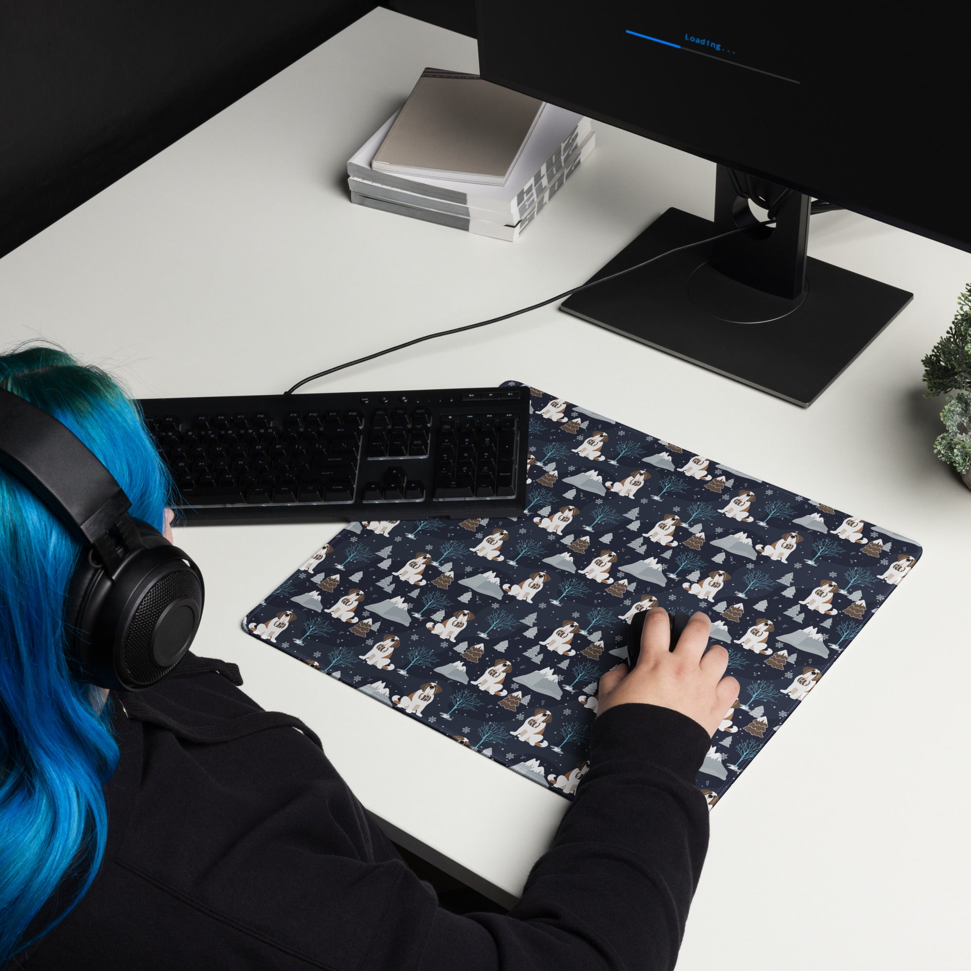 Alpine Chill St Bernard XL Desk Mat - Lucy + Norman