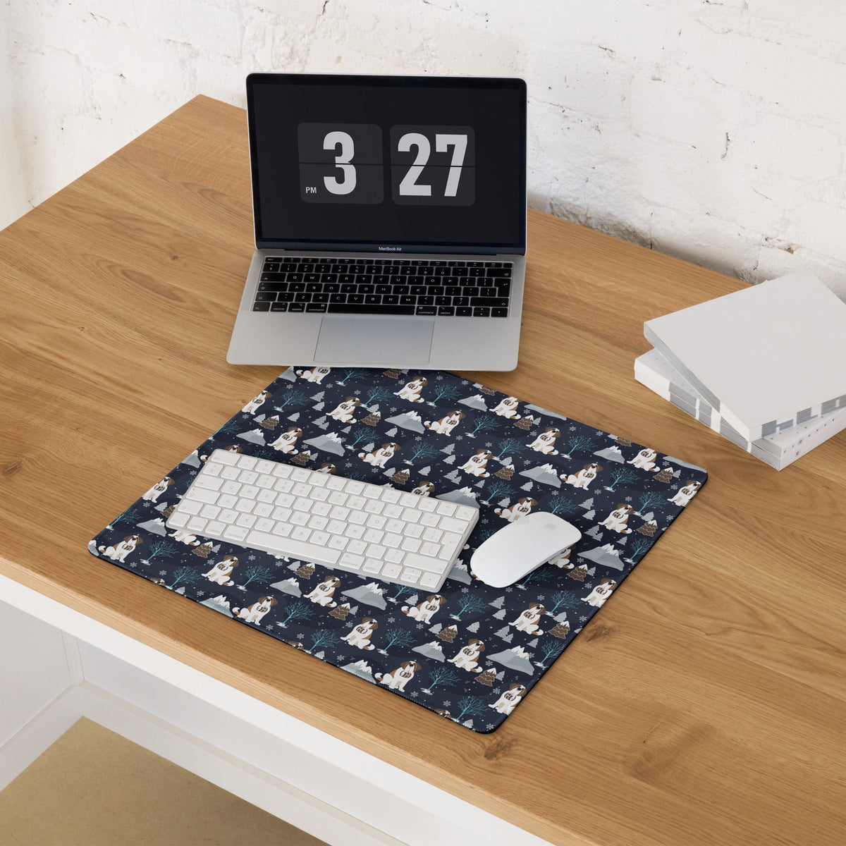 Alpine Chill St Bernard XL Desk Mat - Lucy + Norman