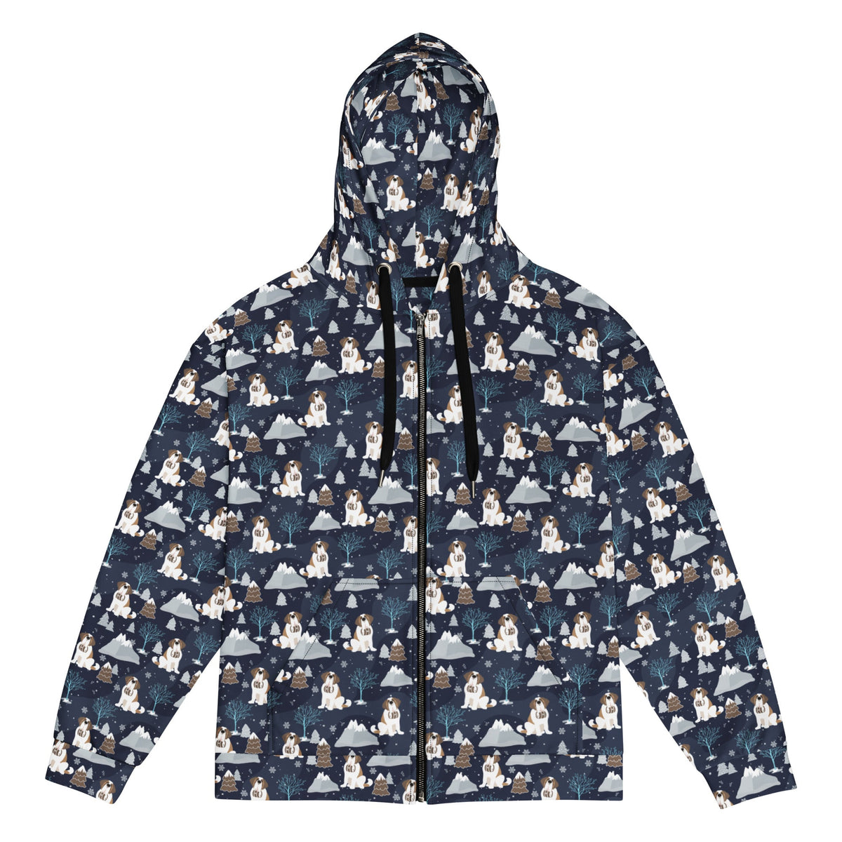Alpine Chill St Bernard Zip Hoodie - Lucy + Norman