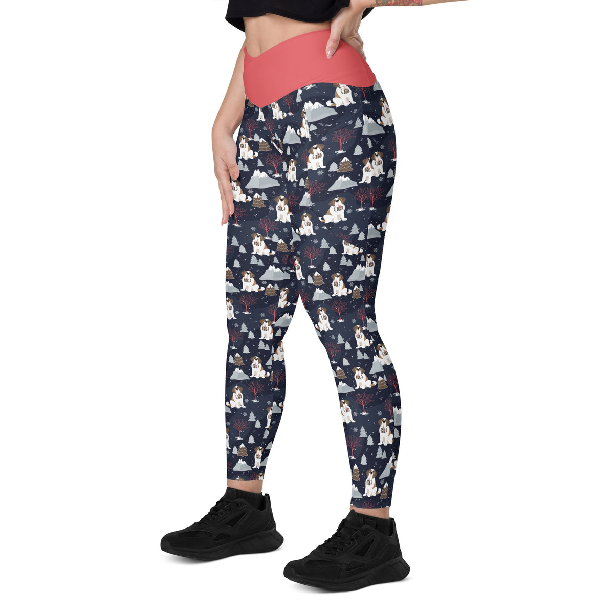 Alpine Night Crossover Leggings with Pockets - Lucy + Norman