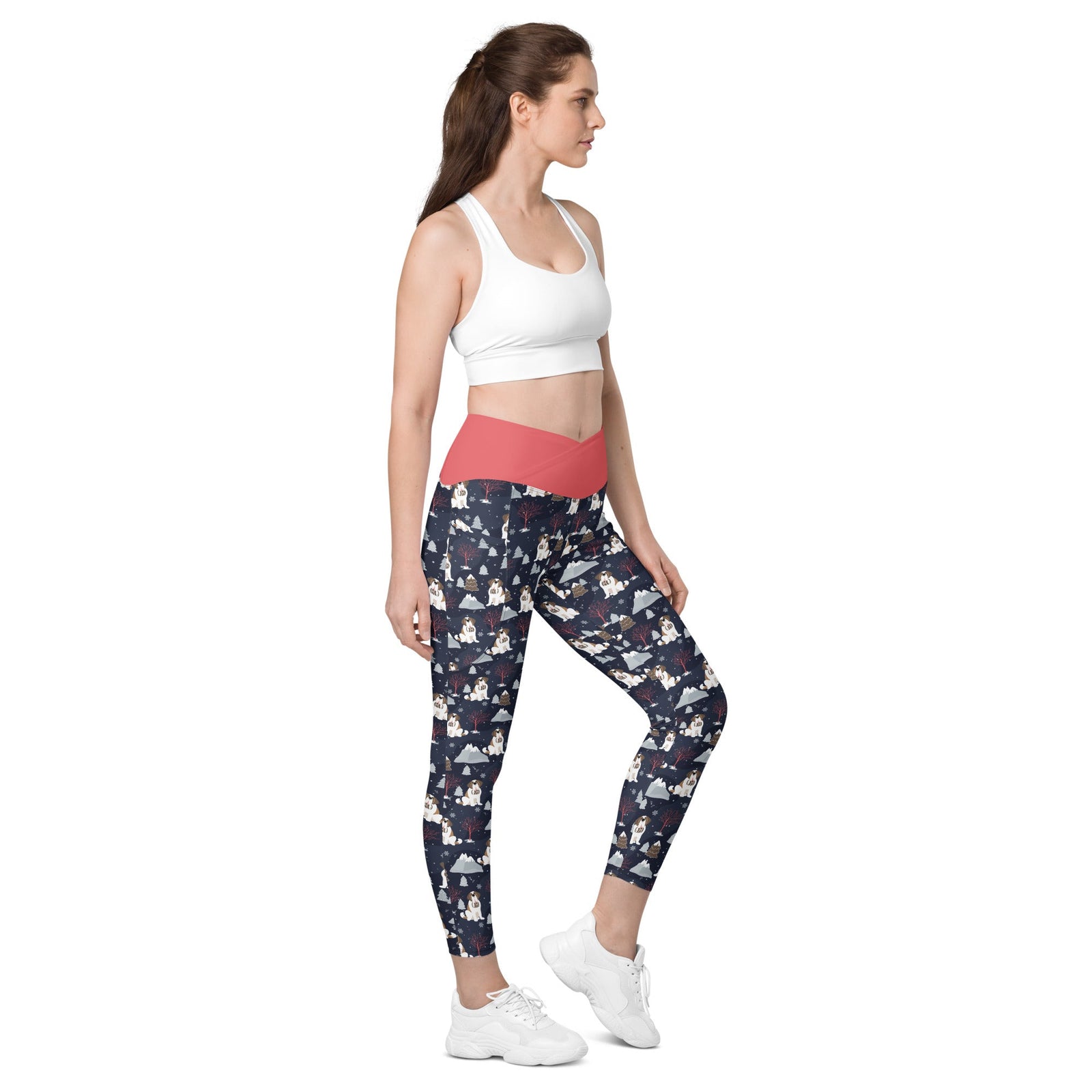 Alpine Night Crossover Leggings with Pockets - Lucy + Norman