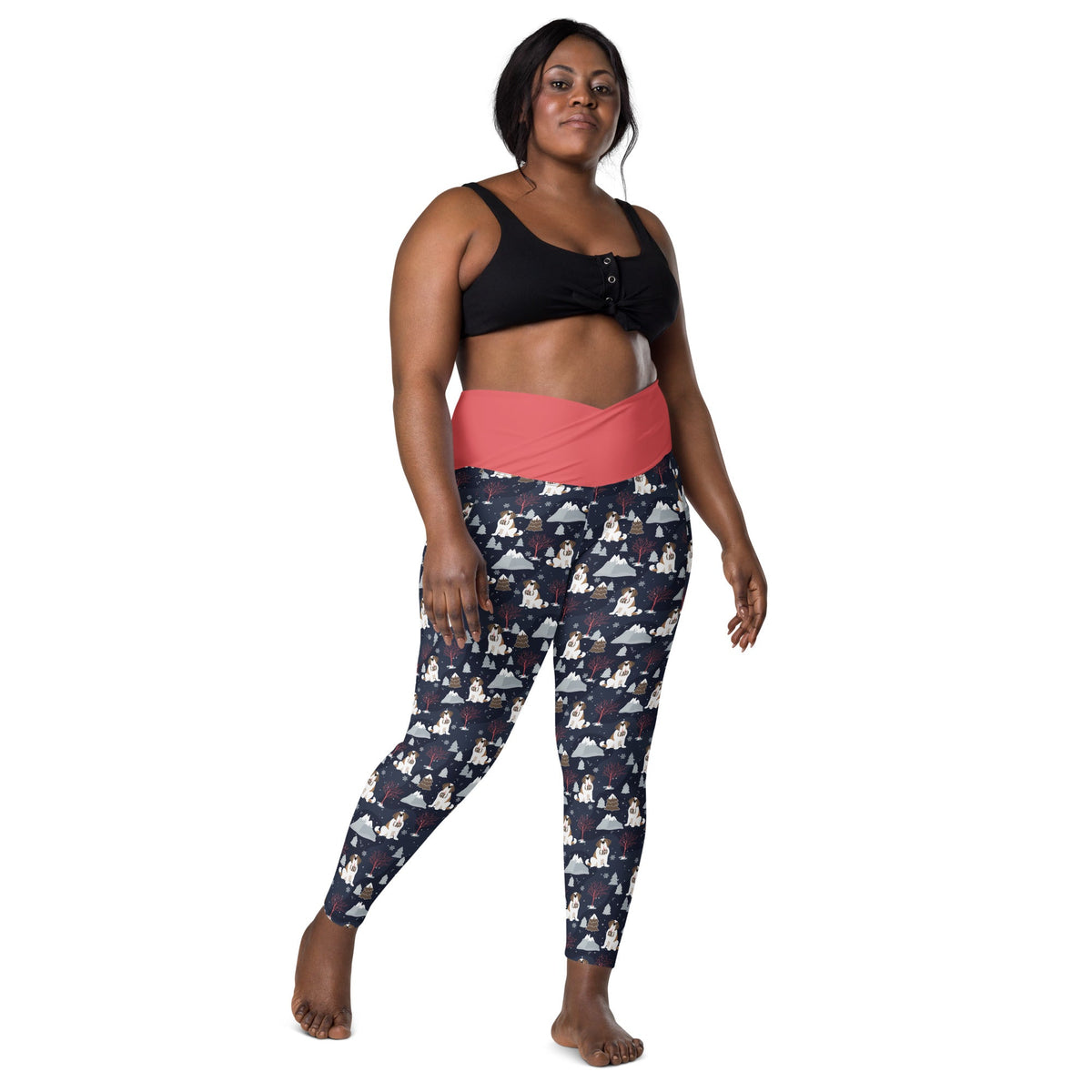 Alpine Night Crossover Leggings with Pockets - Lucy + Norman
