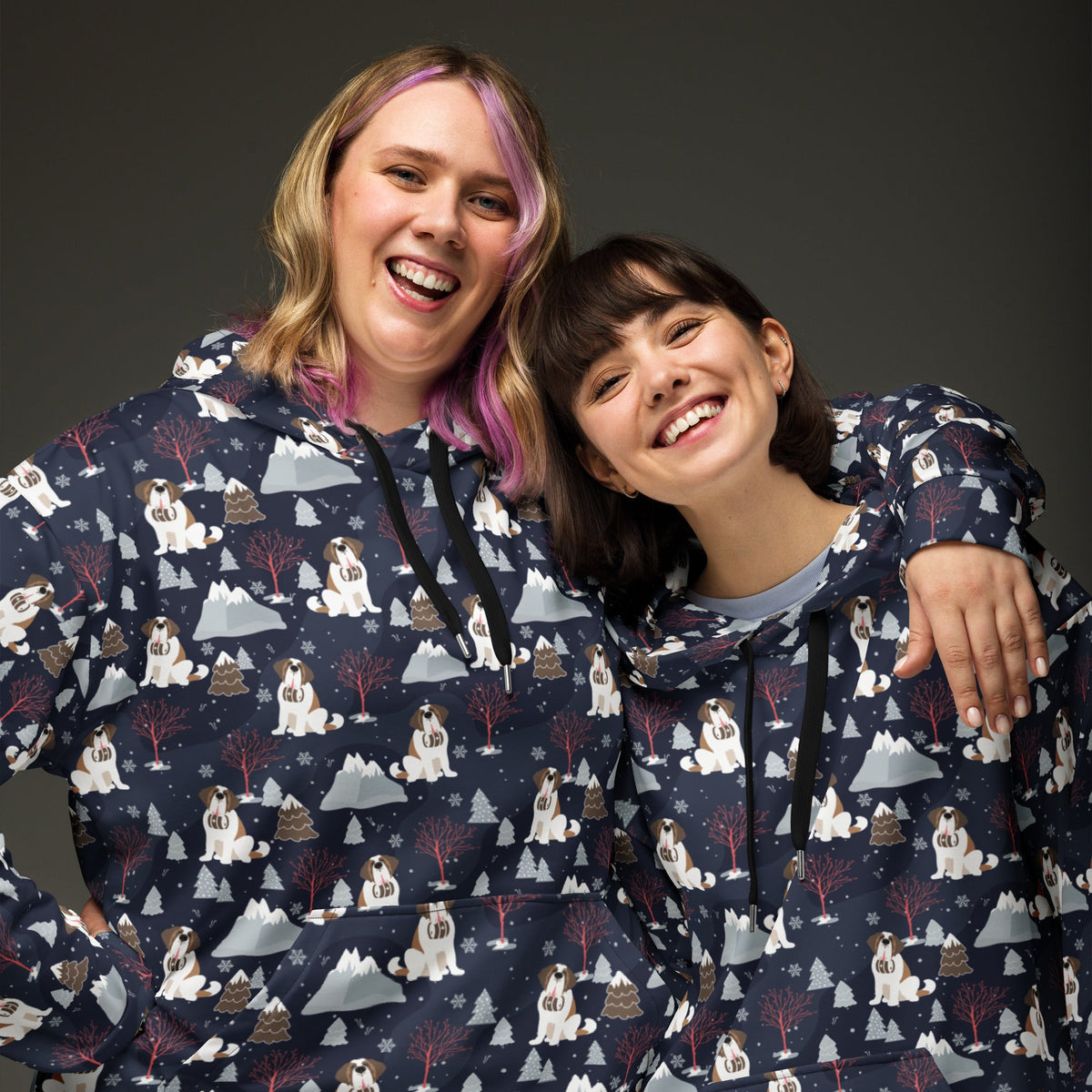 Alpine Night Saint Bernard Hoodie - Lucy + Norman