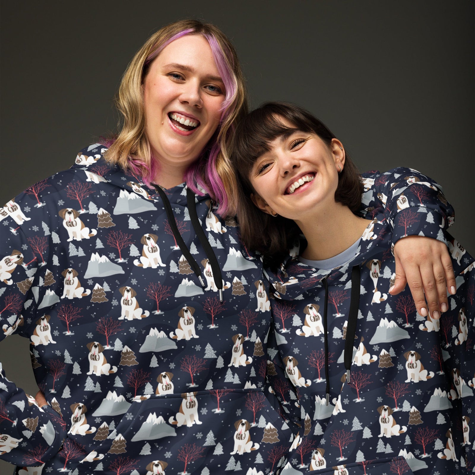 Alpine Night Saint Bernard Hoodie - Lucy + Norman