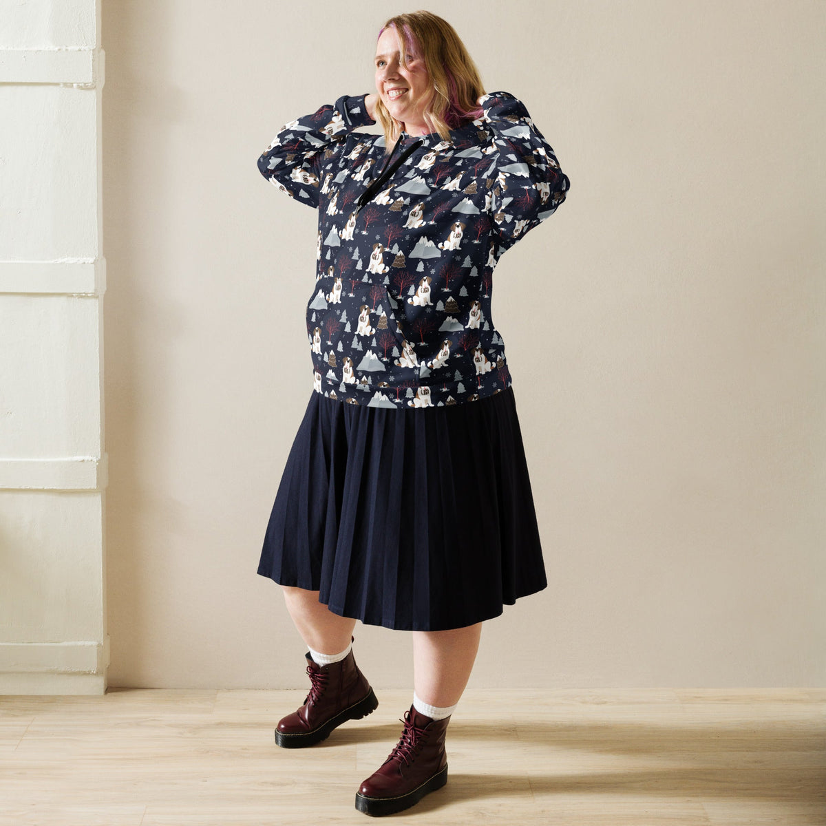 Alpine Night Saint Bernard Hoodie - Lucy + Norman