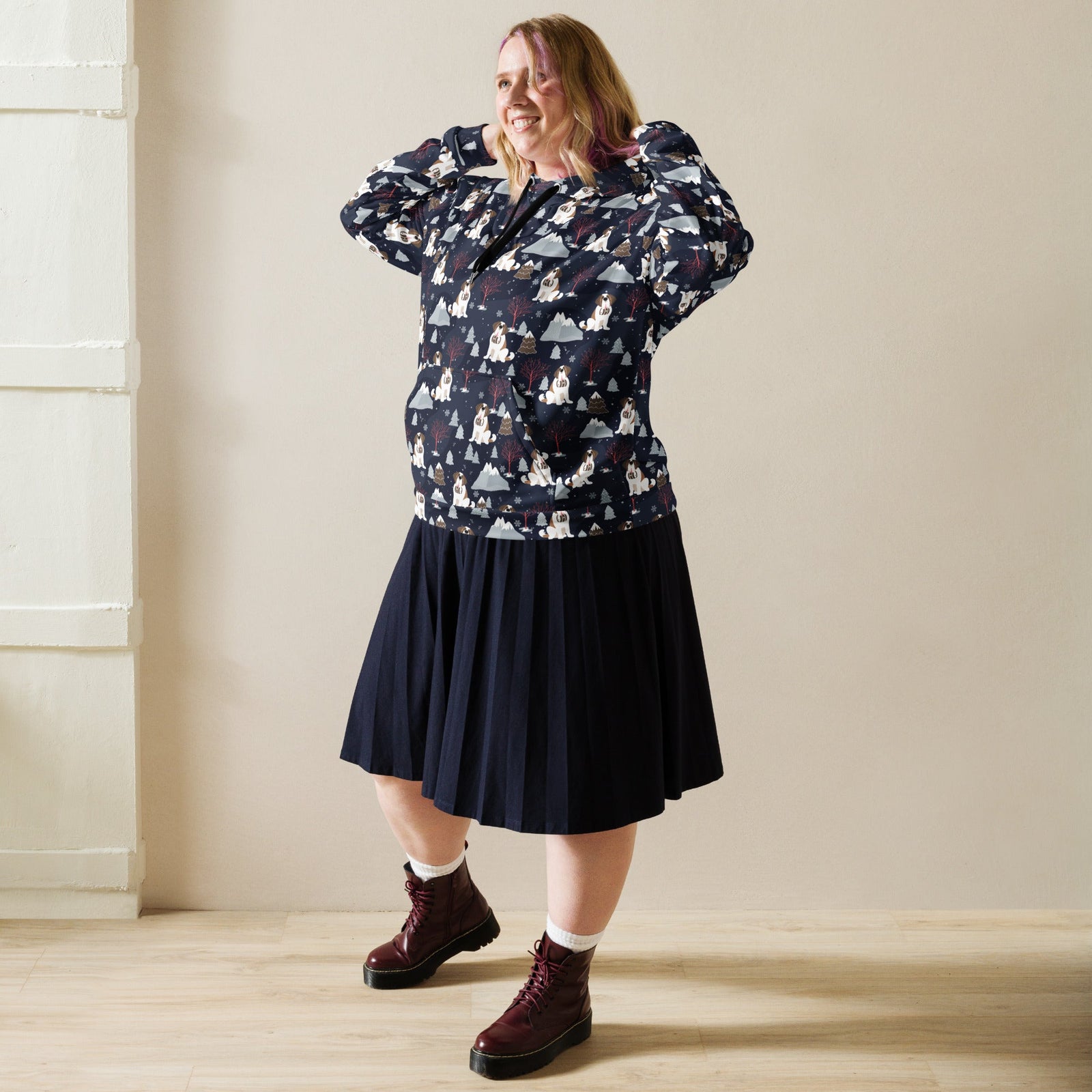 Alpine Night Saint Bernard Hoodie - Lucy + Norman