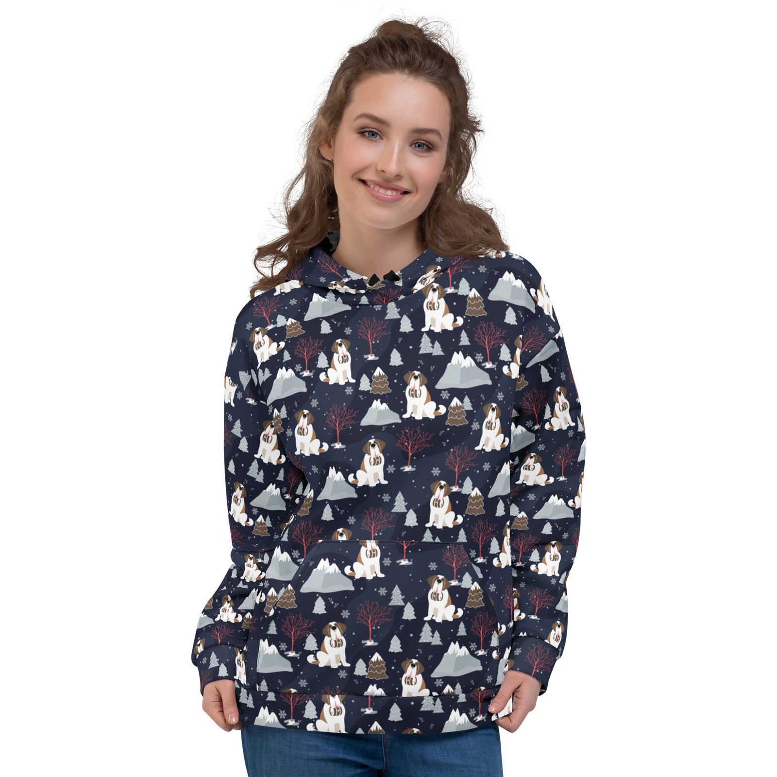 Alpine Night Saint Bernard Hoodie - Lucy + Norman