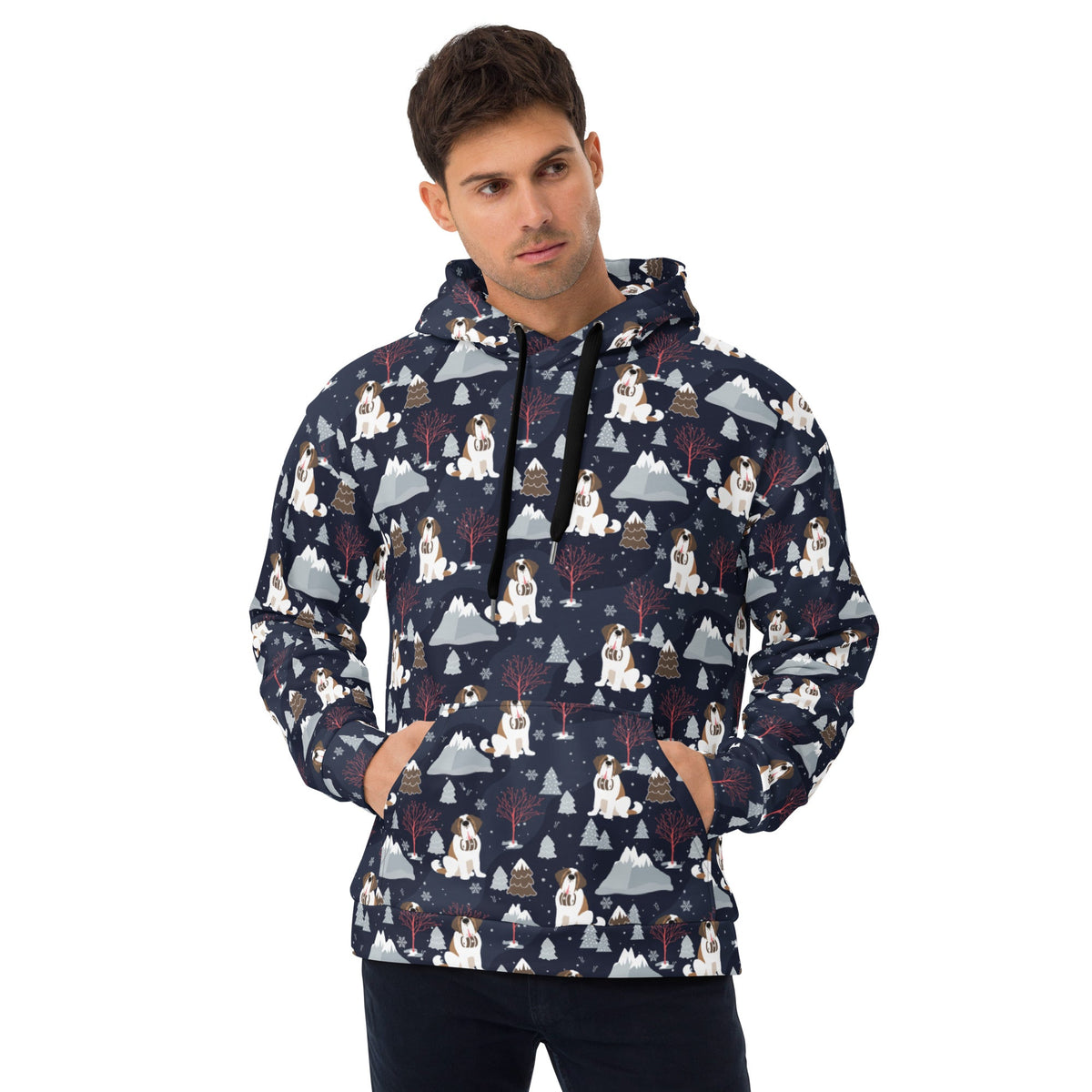 Alpine Night Saint Bernard Hoodie - Lucy + Norman