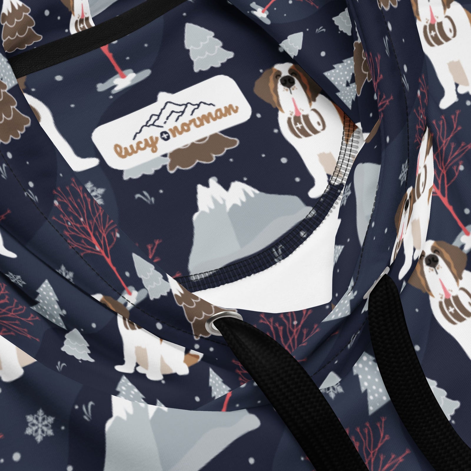 Alpine Night Saint Bernard Hoodie - Lucy + Norman