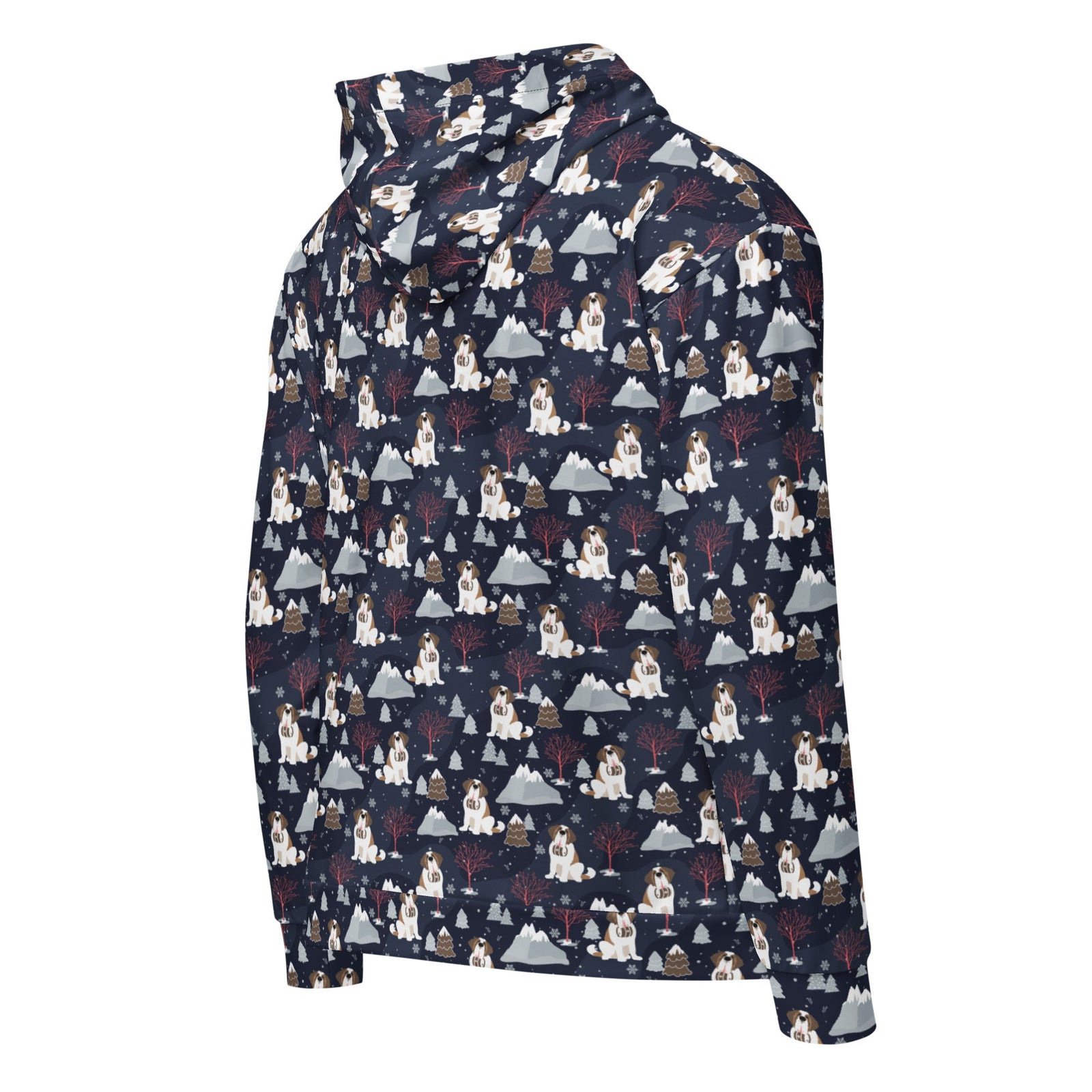 Alpine Night Saint Bernard Zip Hoodie - Lucy + Norman