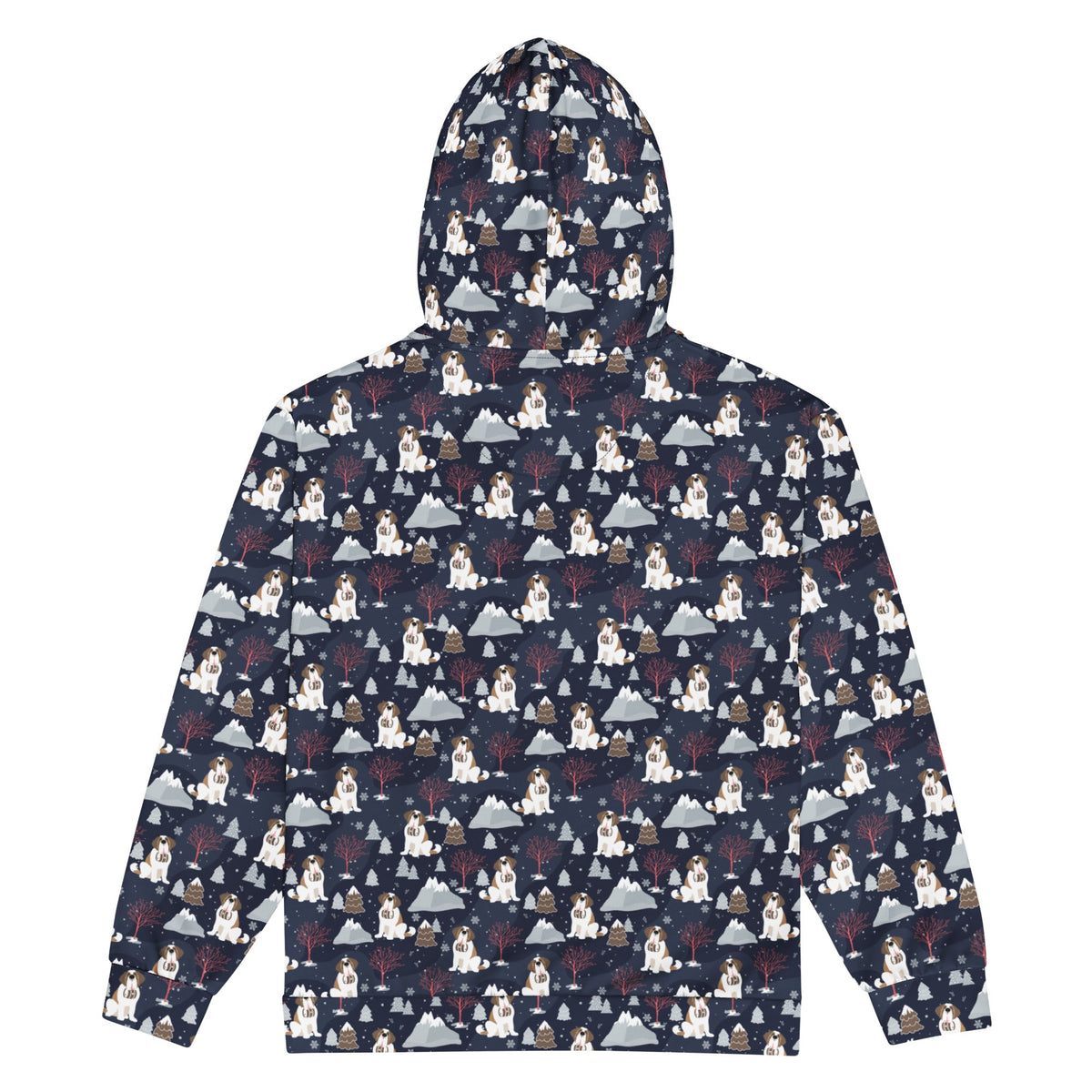 Alpine Night Saint Bernard Zip Hoodie - Lucy + Norman