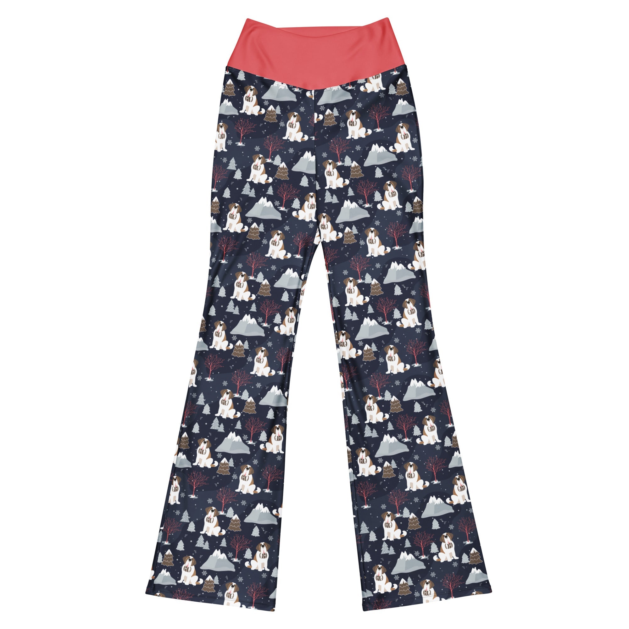 Alpine Night St Bernard Flare Leggings - Lucy + Norman