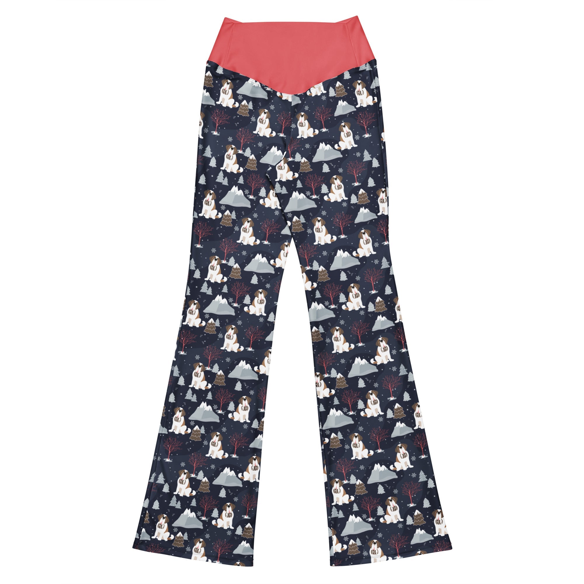 Alpine Night St Bernard Flare Leggings - Lucy + Norman