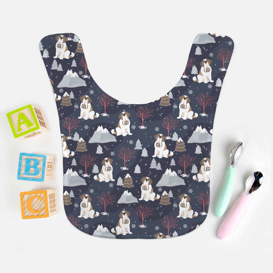 Alpine Nights St Bernard Baby Bib - Lucy + Norman