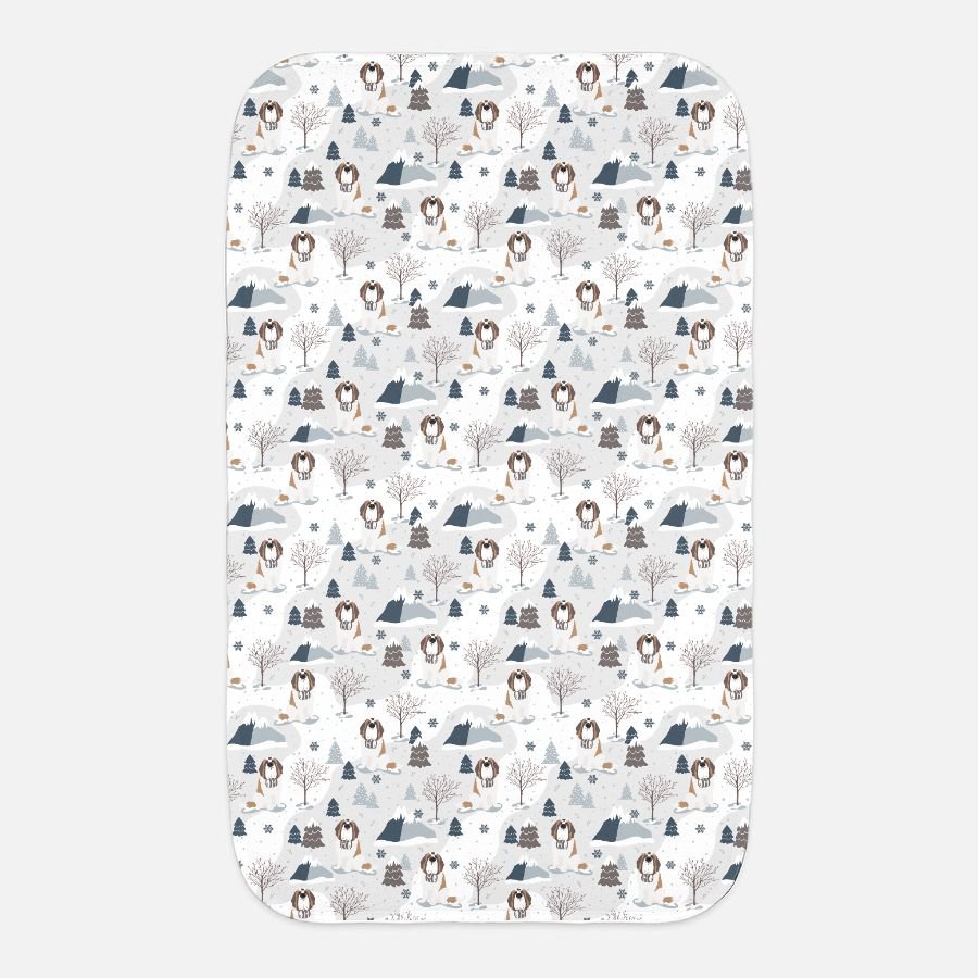 Alpine Saint Bernard Baby Burp Cloth 12" x 20" - Lucy + Norman