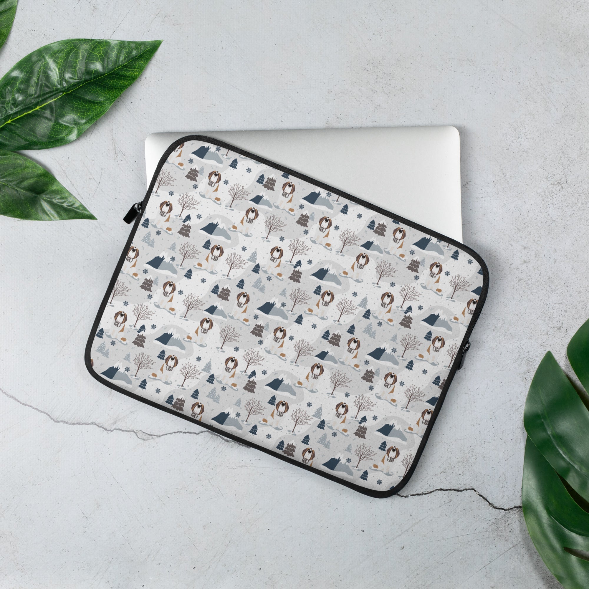 Alpine Saint Bernard Laptop Sleeve - Lucy + Norman