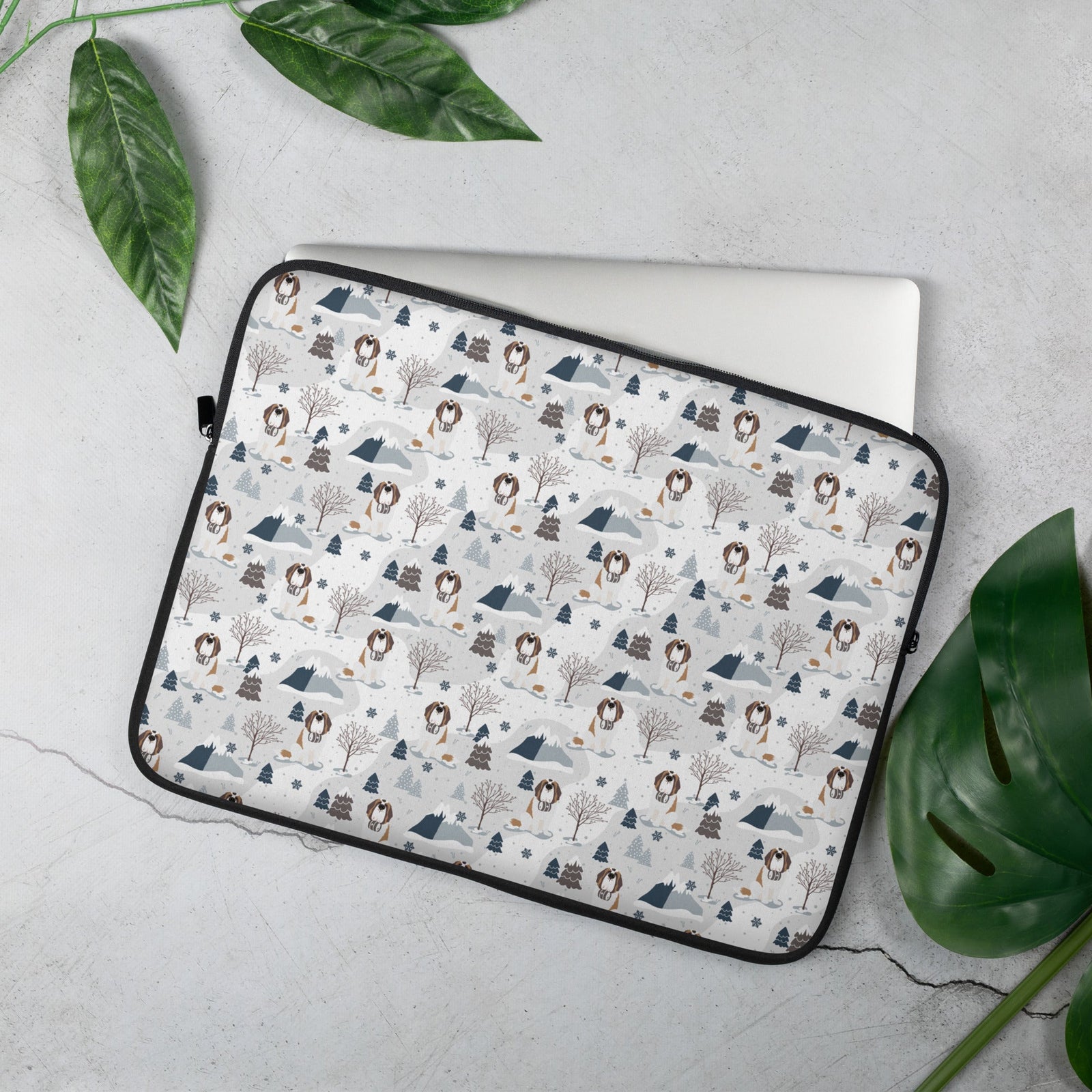 Alpine Saint Bernard Laptop Sleeve - Lucy + Norman