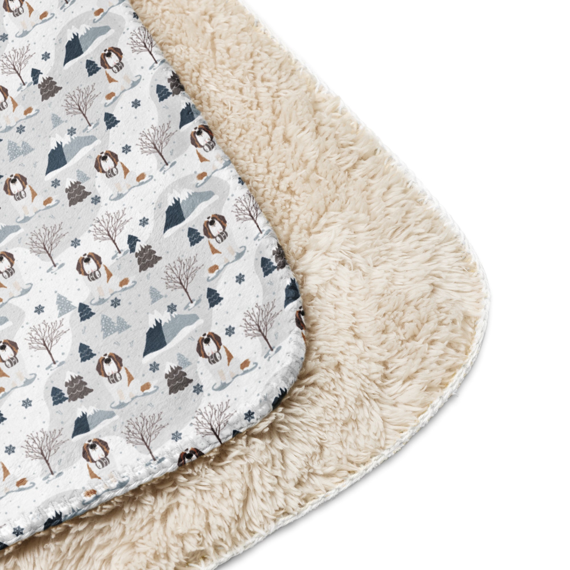 Alpine Saint Bernard Sherpa Blanket - Lucy + Norman