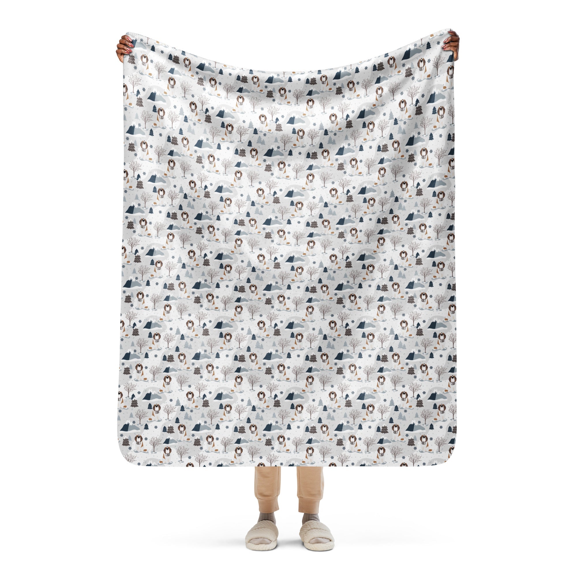 Alpine Saint Bernard Sherpa Blanket - Lucy + Norman